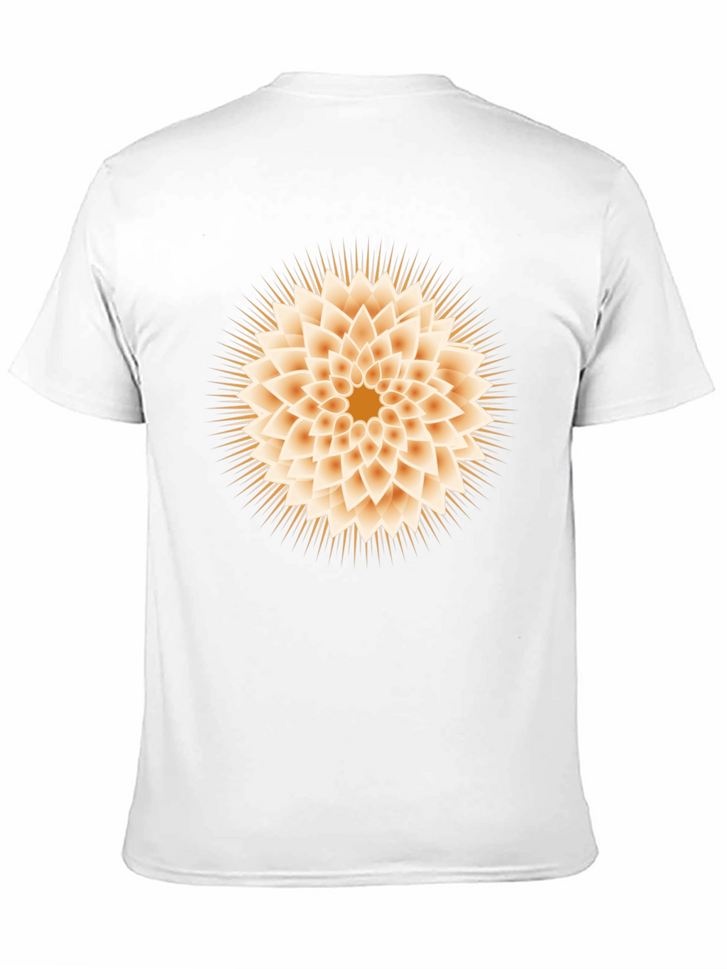 Geometric Flower Graphic Tee - Black