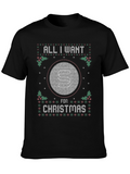 Ugly Christmas Sweater Style T-Shirt - All I Want