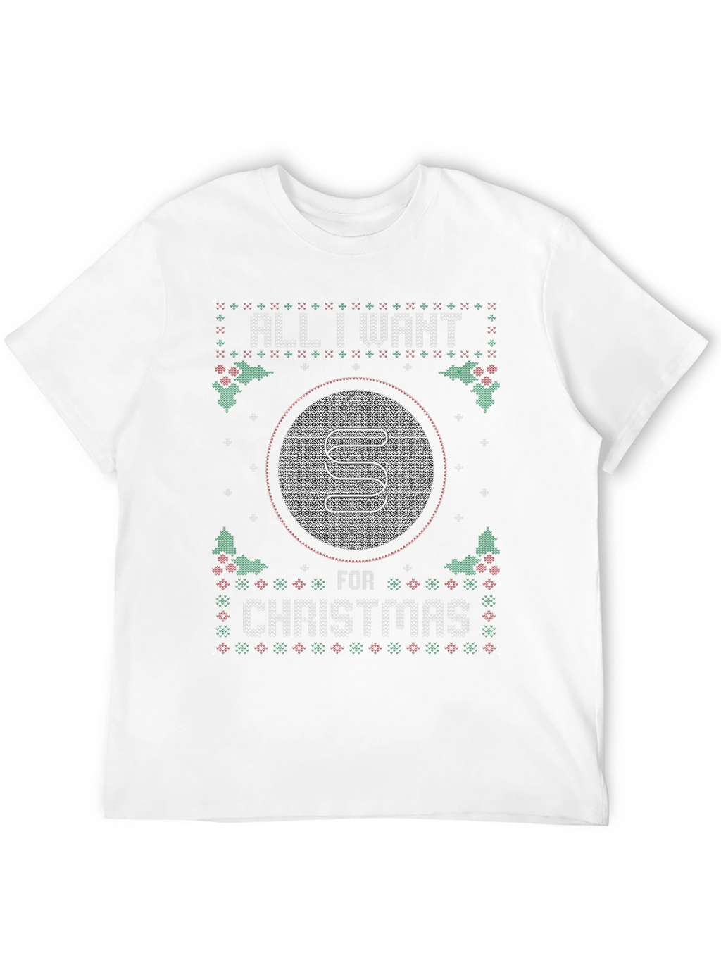 Ugly Christmas Sweater Style T-Shirt - All I Want