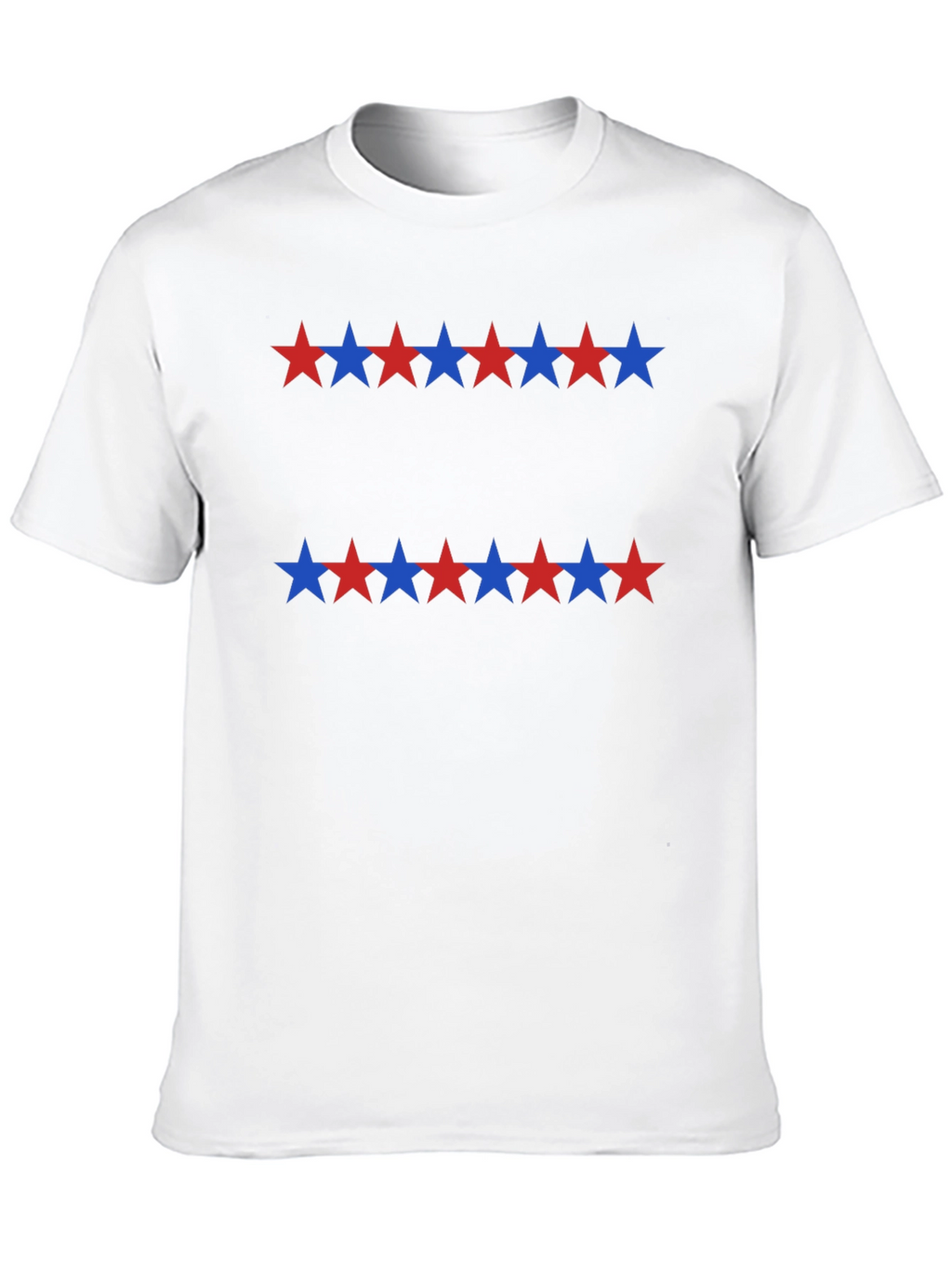Stars Pattern Black Casual T-Shirt