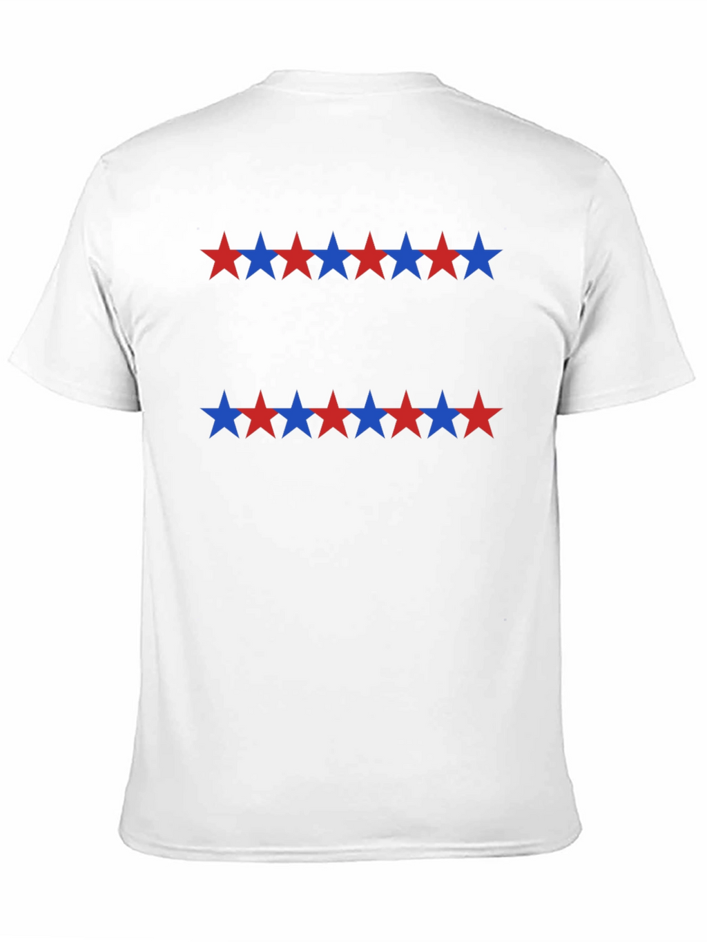 Stars Pattern Black Casual T-Shirt