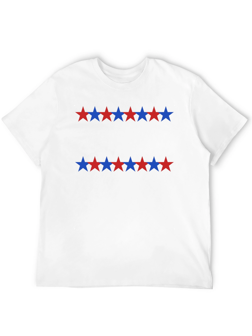 Stars Pattern Black Casual T-Shirt