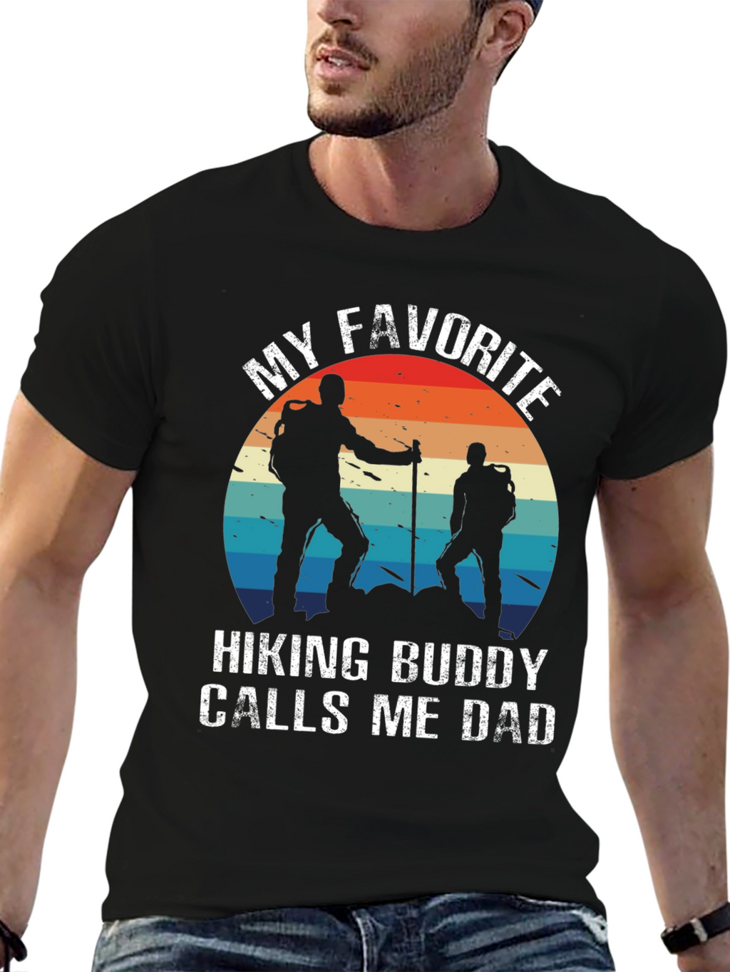 Hiking Buddy Dad T-Shirt