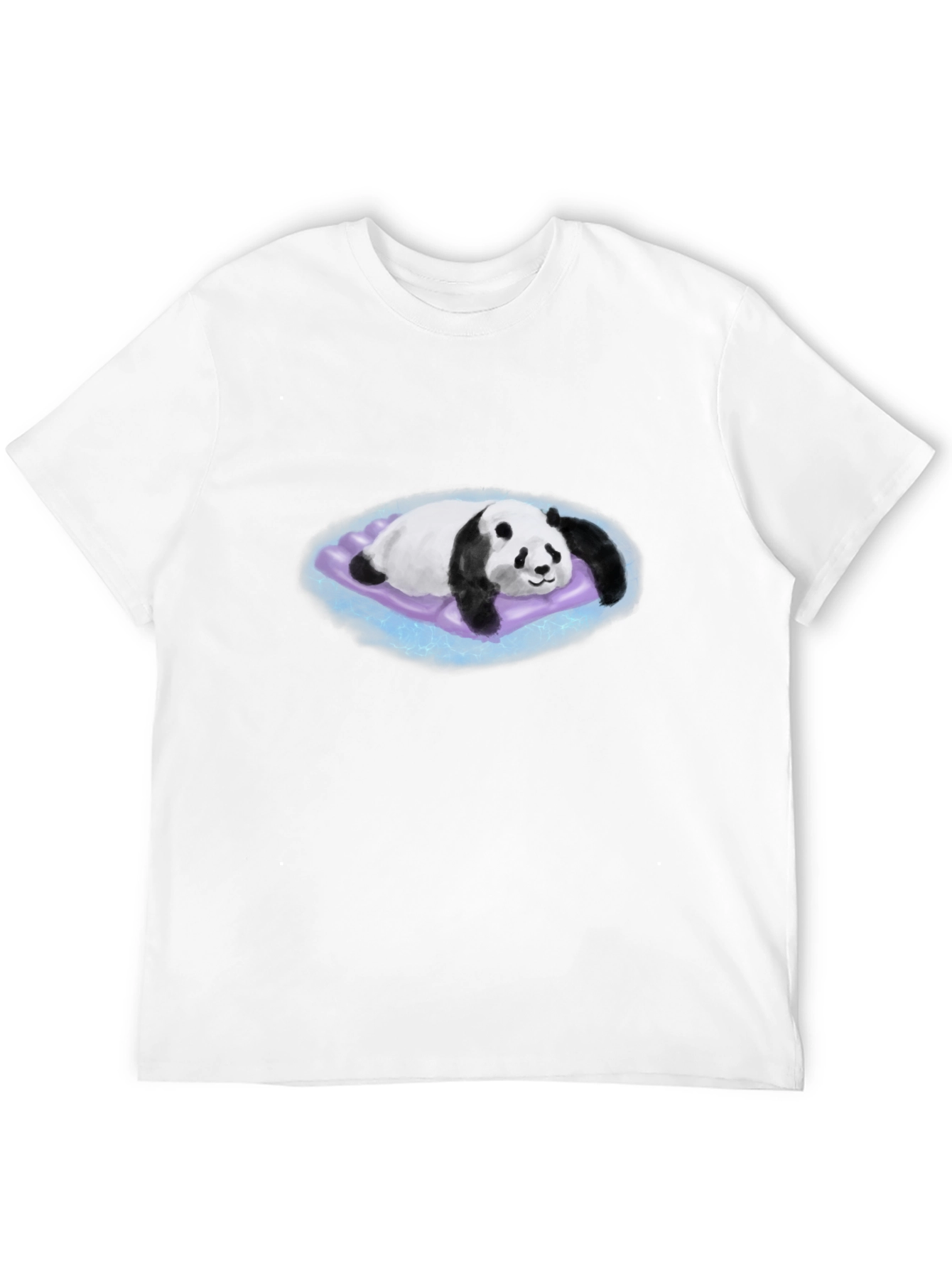 Panda on Purple Pillow Graphic T-Shirt