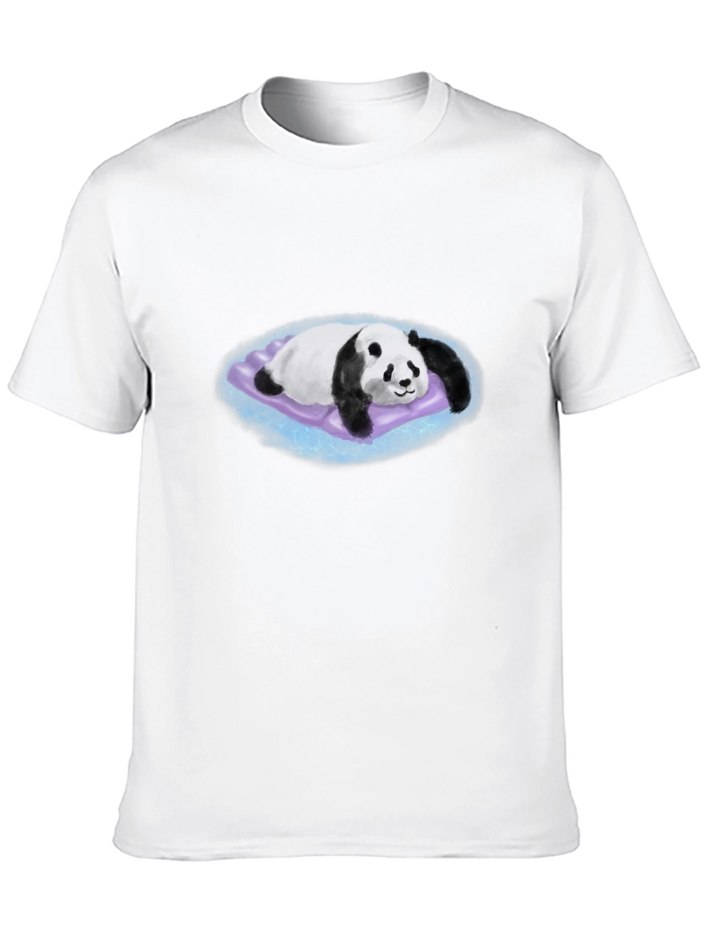 Panda on Purple Pillow Graphic T-Shirt