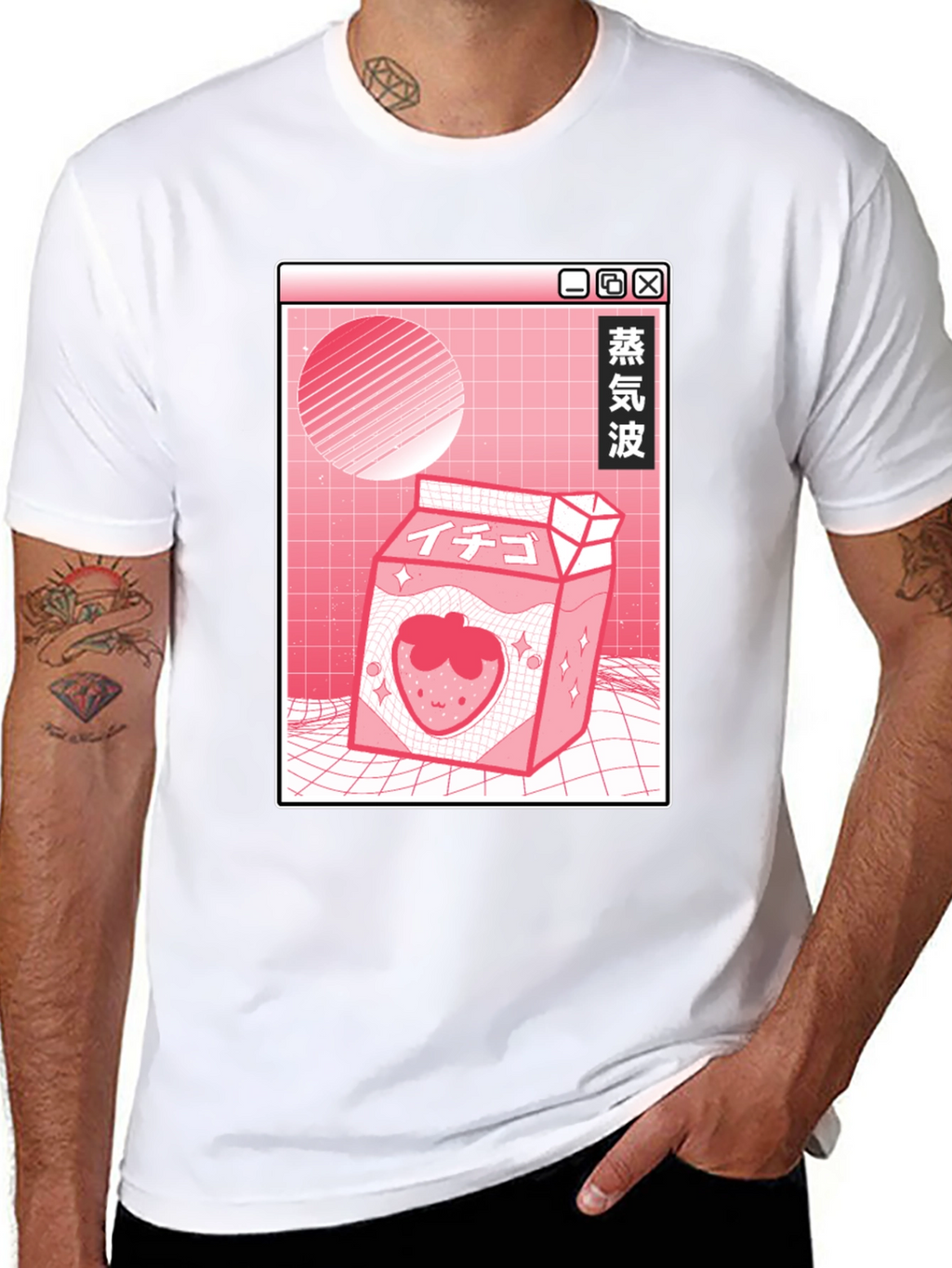 Aesthetic Anime Strawberry Milk Graphic Tee