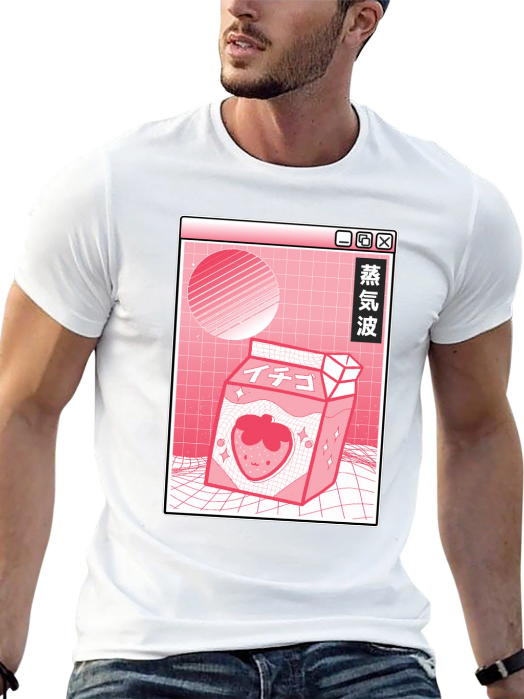 Aesthetic Anime Strawberry Milk Graphic Tee