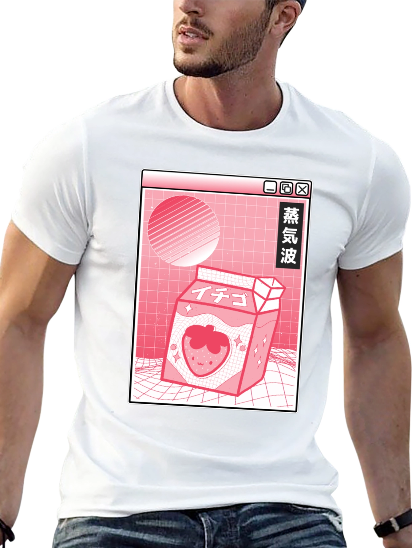 Aesthetic Anime Strawberry Milk Graphic Tee
