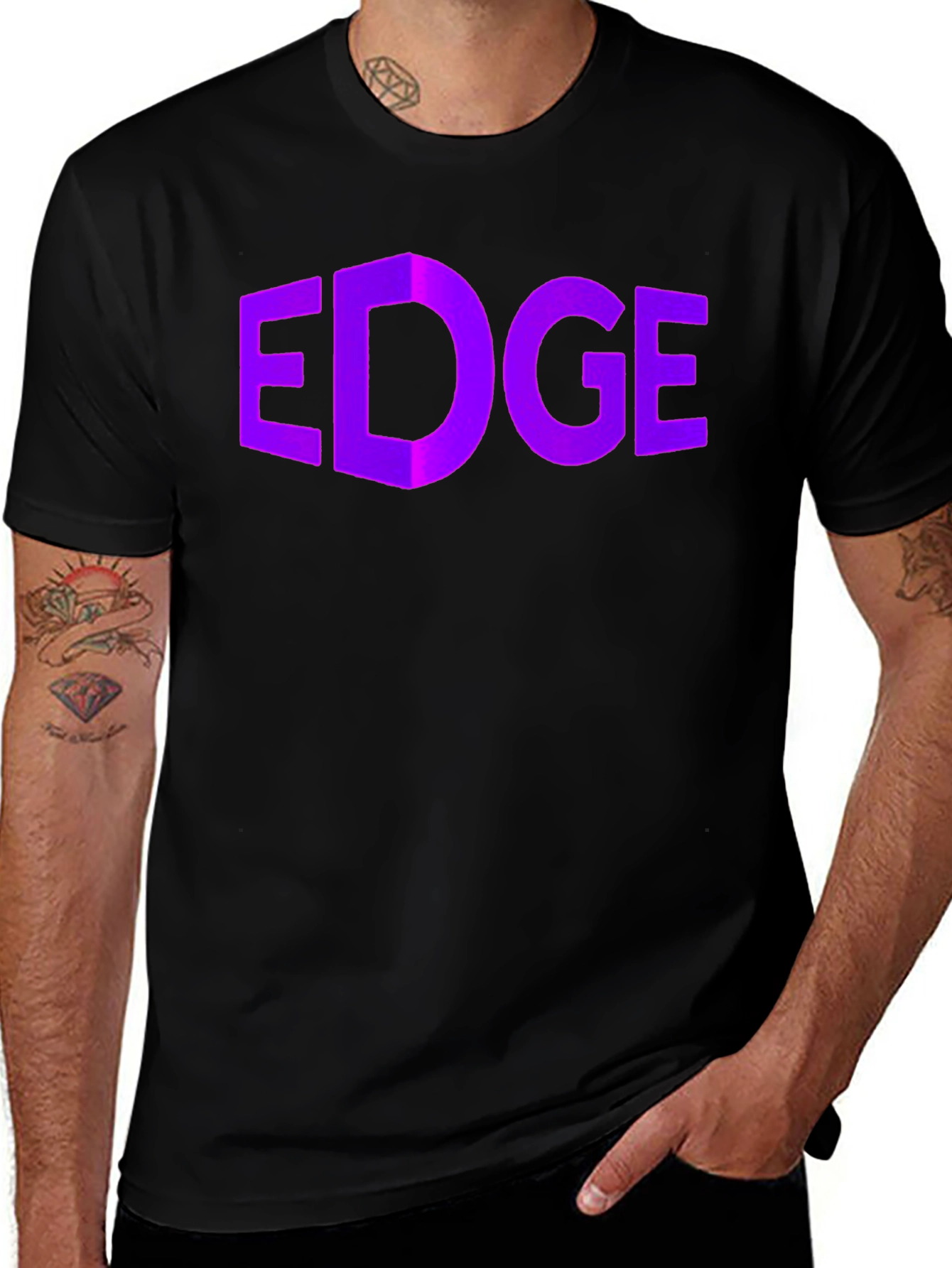 Geometric EDGE Graphic Tee - Modern Style