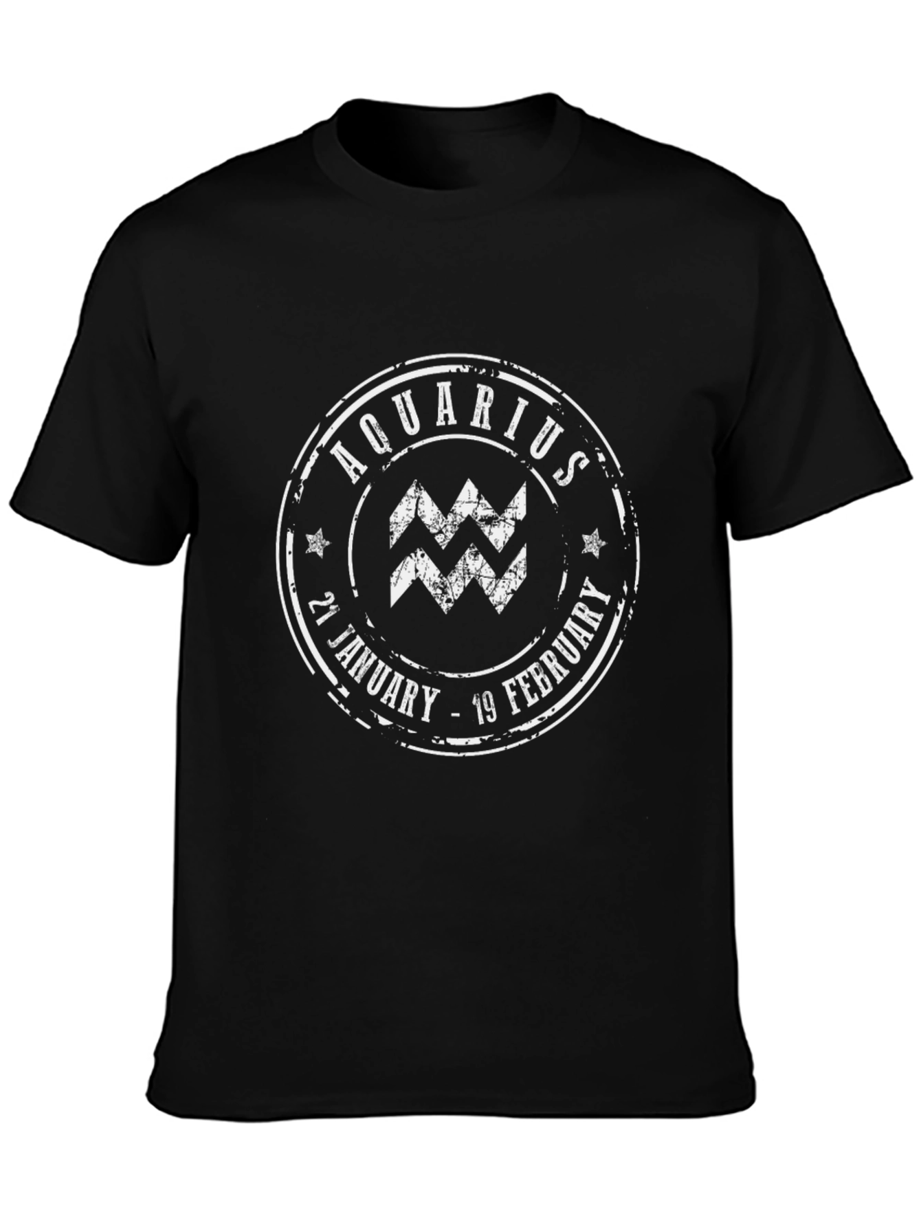 Aquarius Zodiac Sign T-Shirt - January 21 to February 19