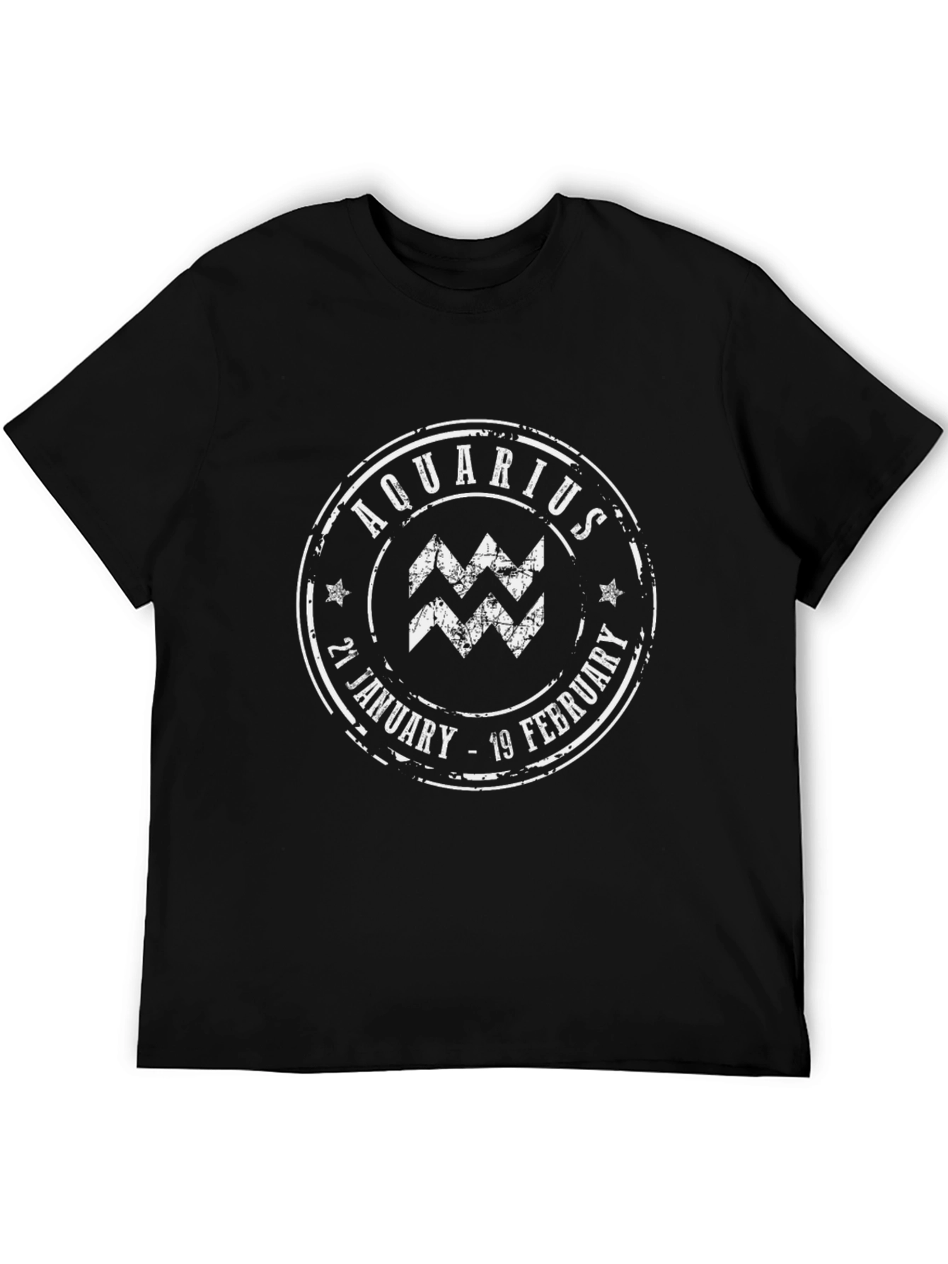 Aquarius Zodiac Sign T-Shirt - January 21 to February 19