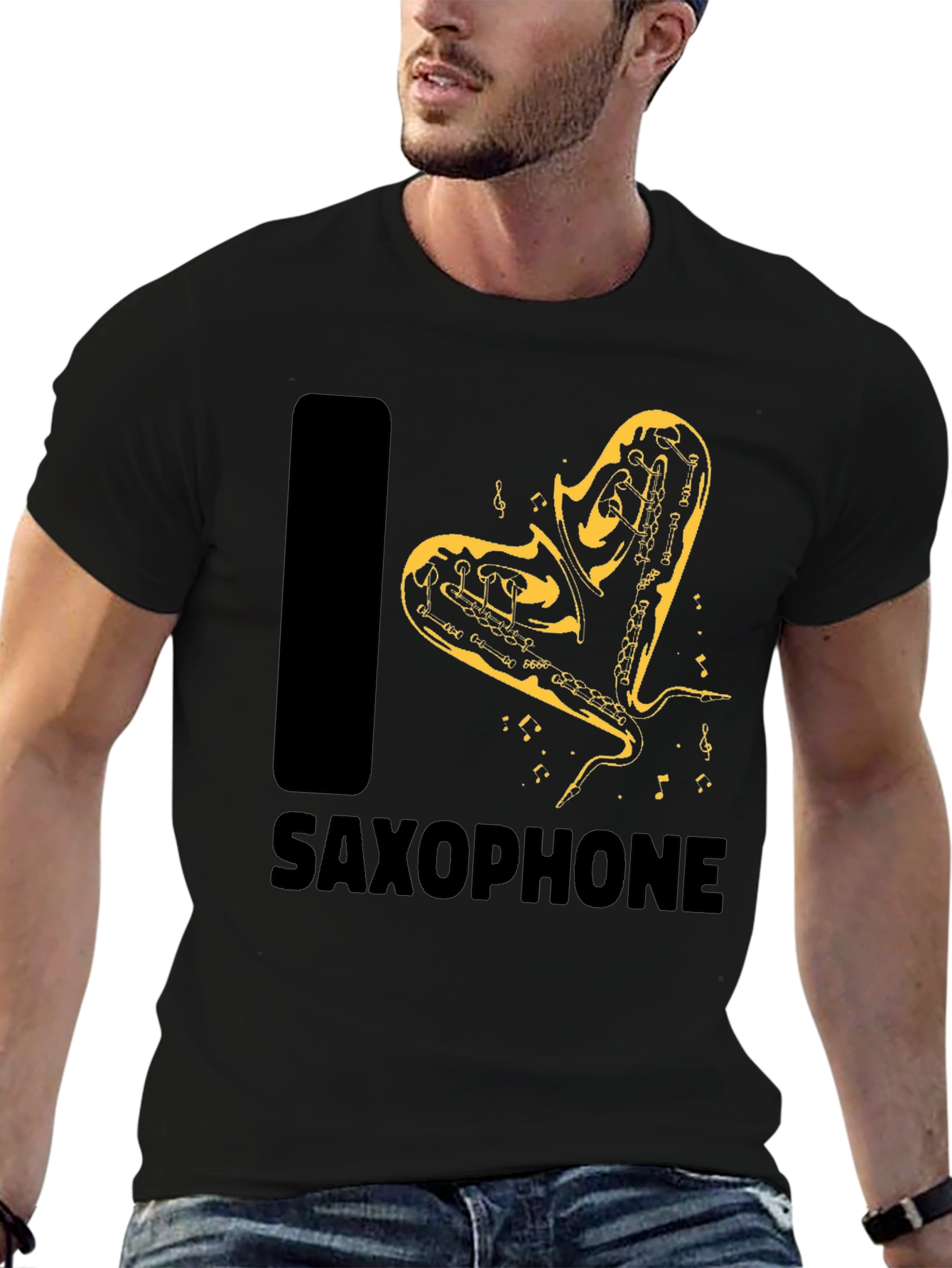 I Love Saxophone Graphic T-Shirt