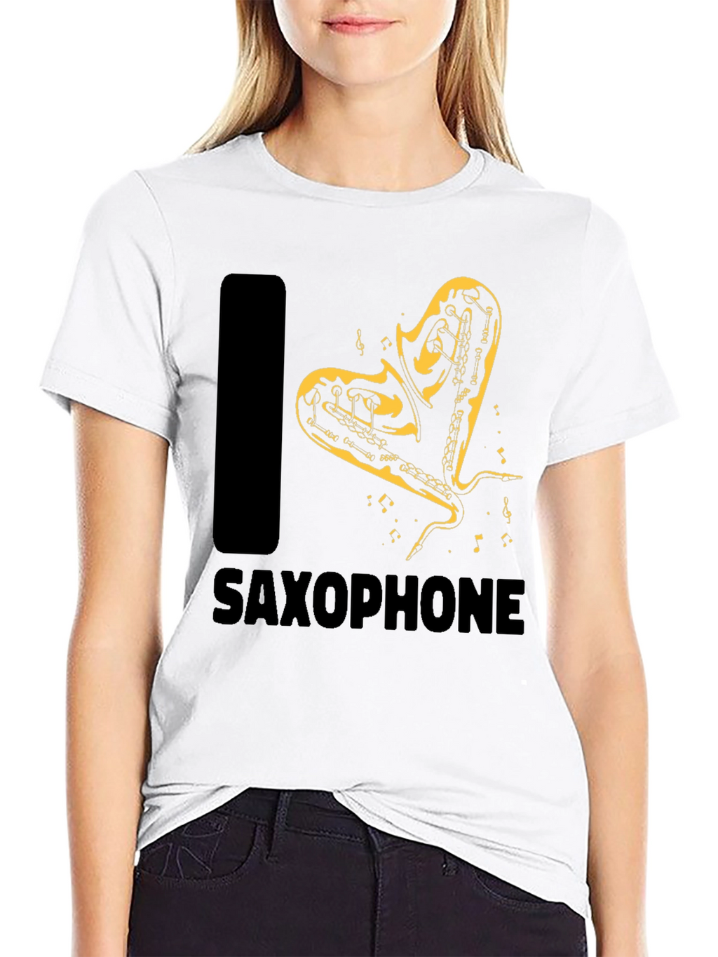 I Love Saxophone Graphic T-Shirt