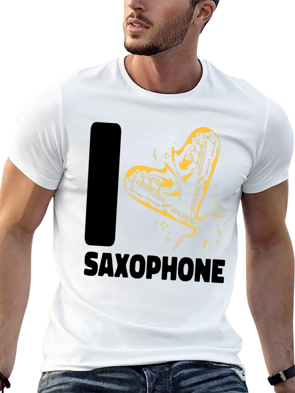 I Love Saxophone Graphic T-Shirt
