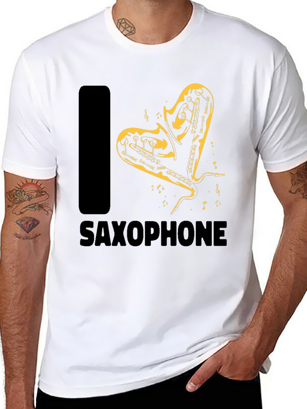 I Love Saxophone Graphic T-Shirt