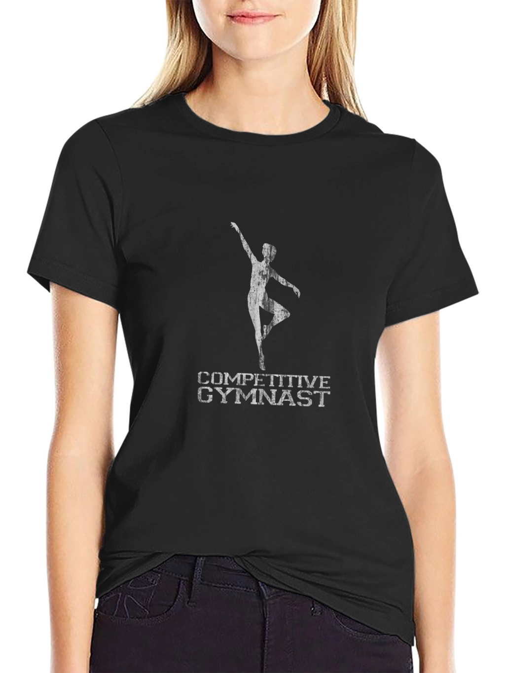 Competitive Gymnast Graphic T-Shirt - Black