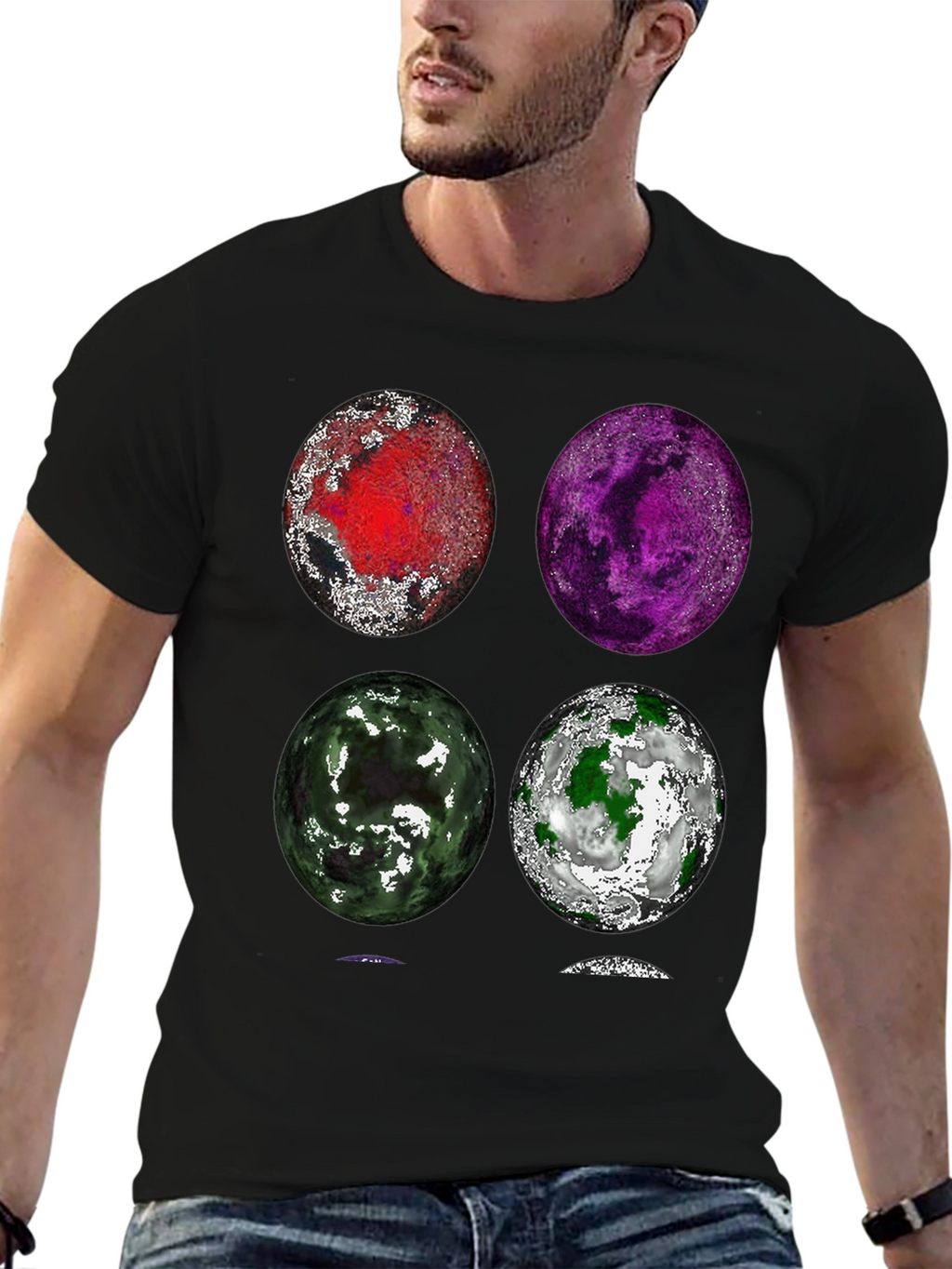 Planet Collage Graphic T-Shirt