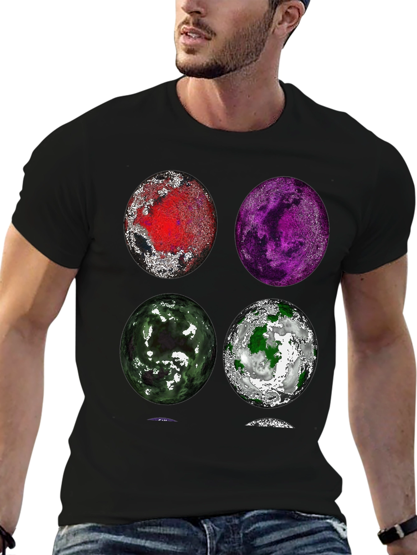 Planet Collage Graphic T-Shirt