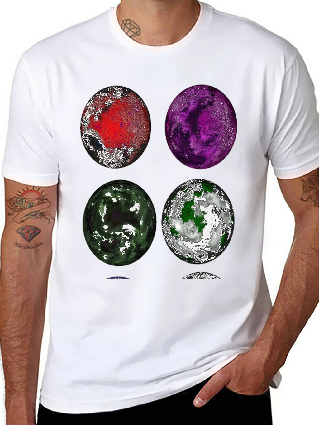 Planet Collage Graphic T-Shirt