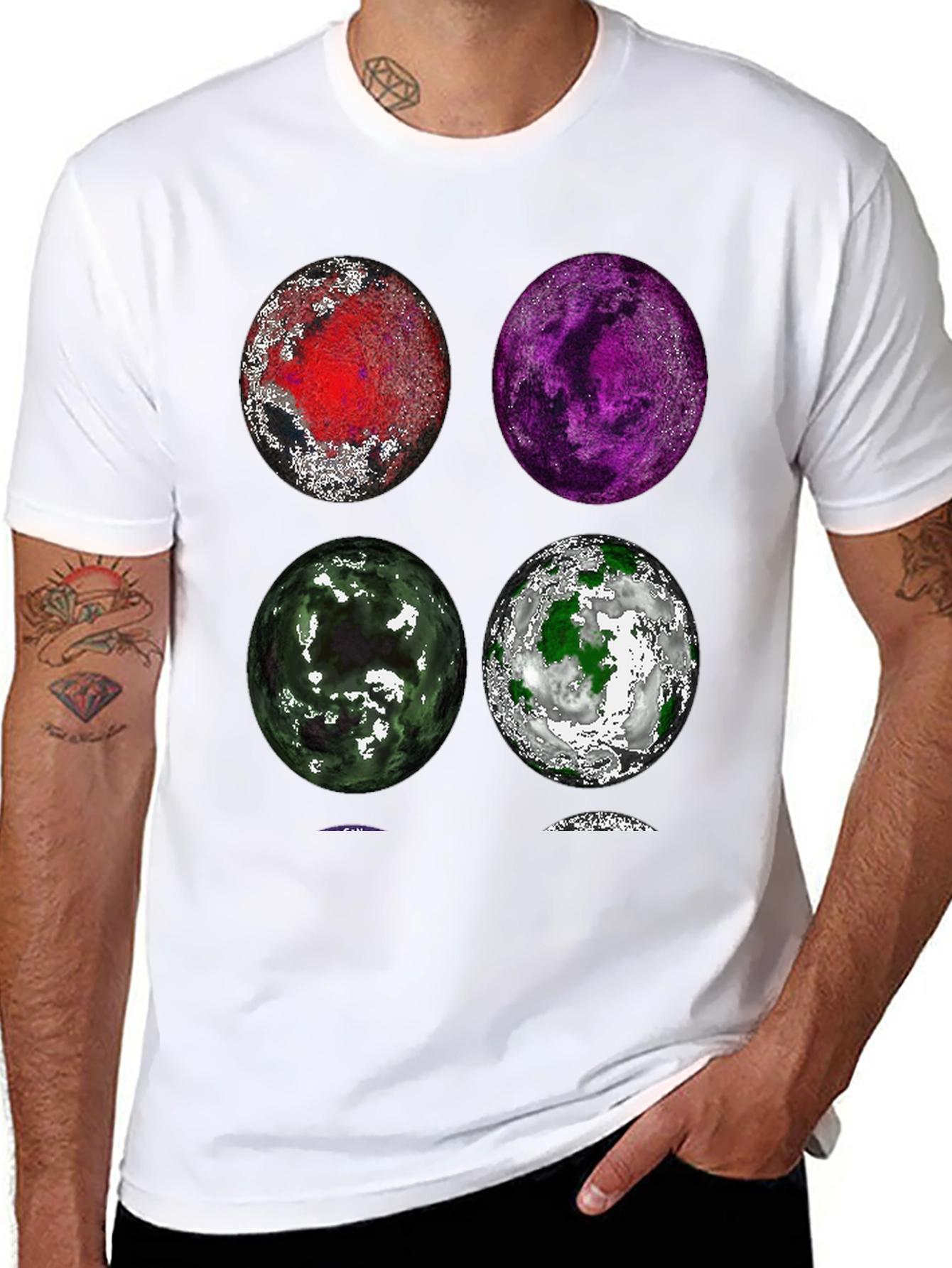 Planet Collage Graphic T-Shirt