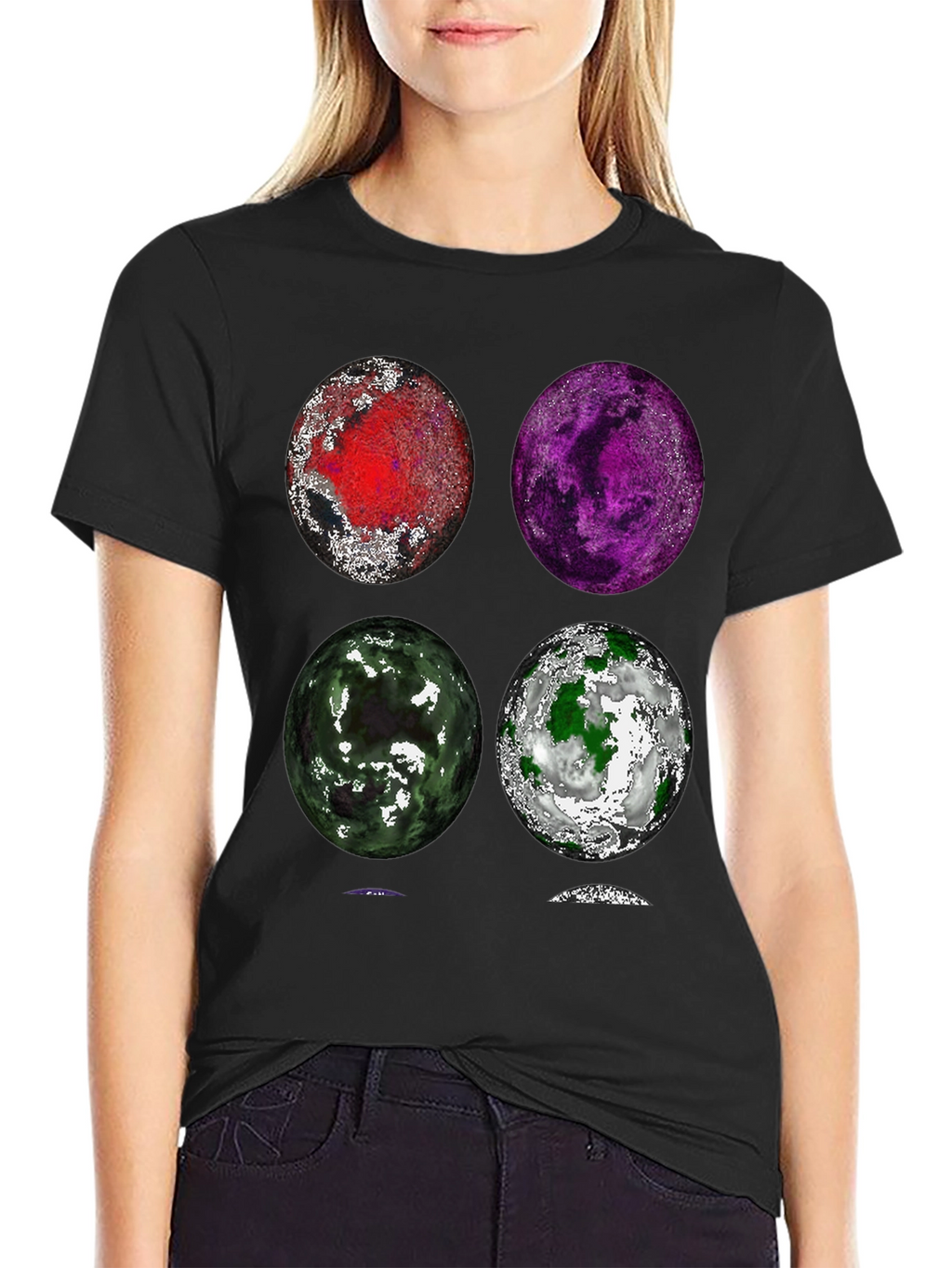 Planet Collage Graphic T-Shirt