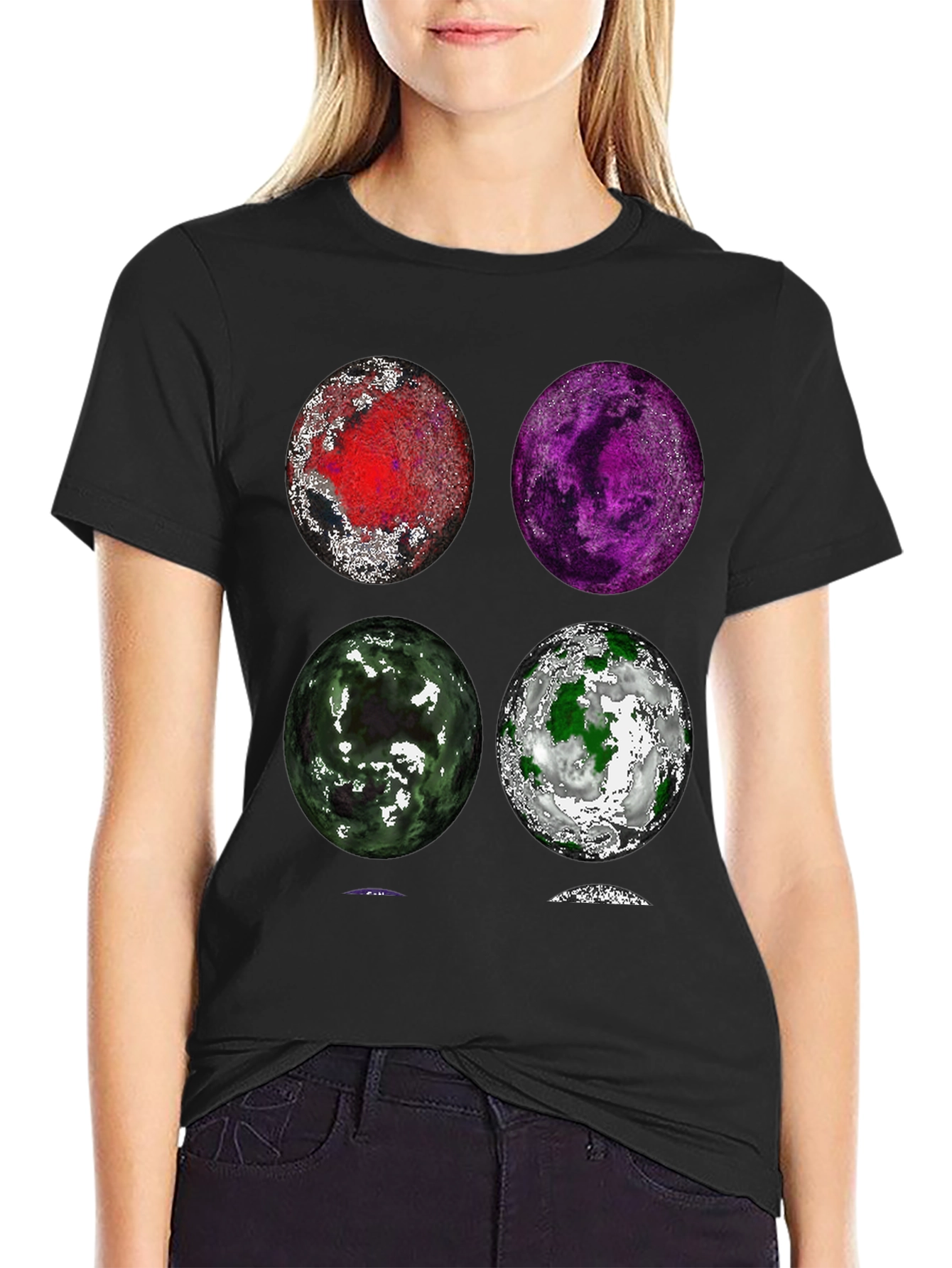 Planet Collage Graphic T-Shirt