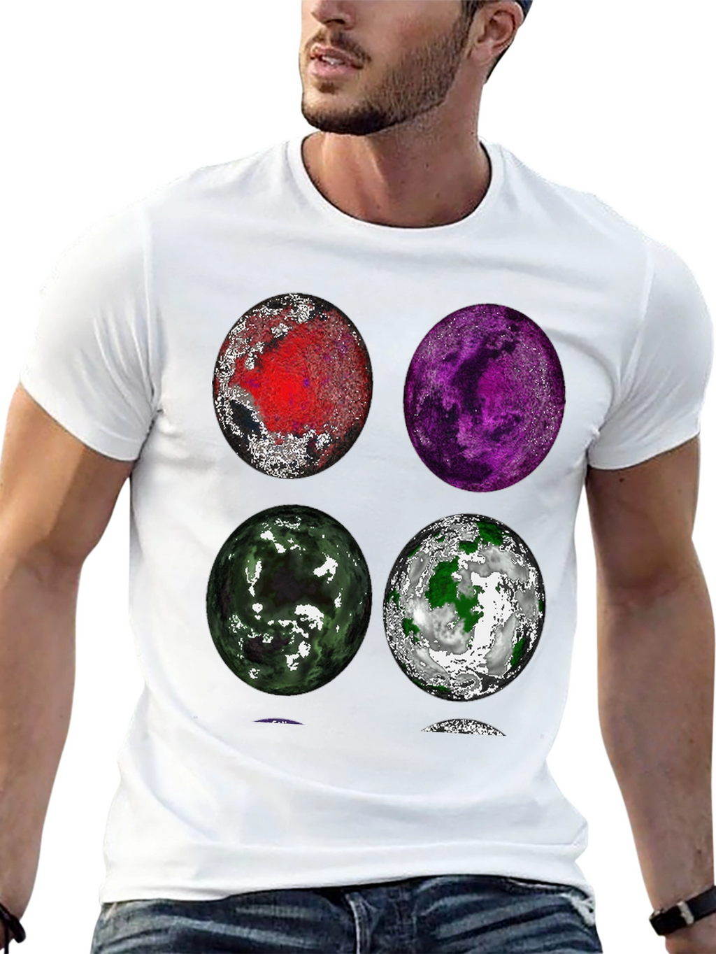 Planet Collage Graphic T-Shirt