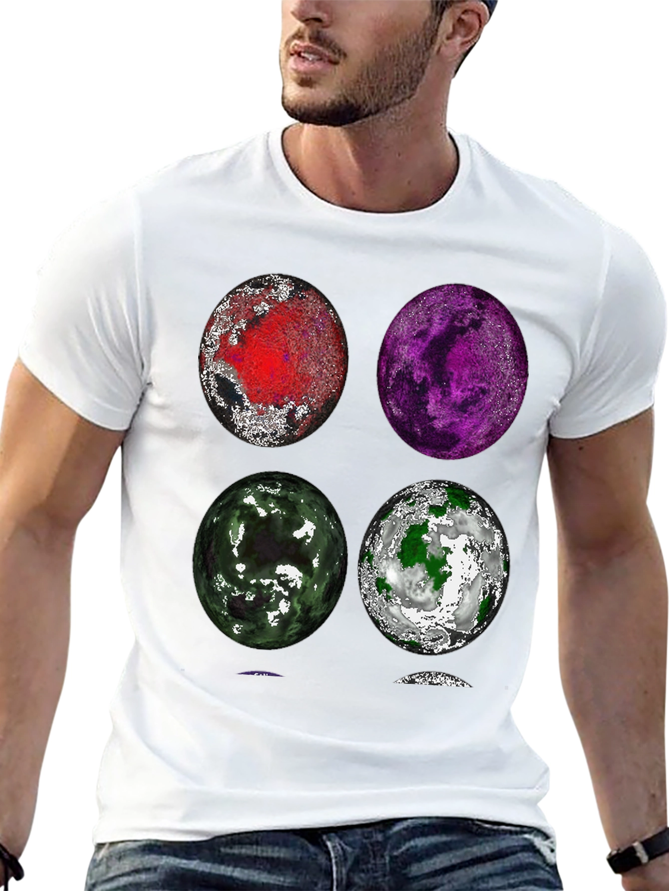 Planet Collage Graphic T-Shirt