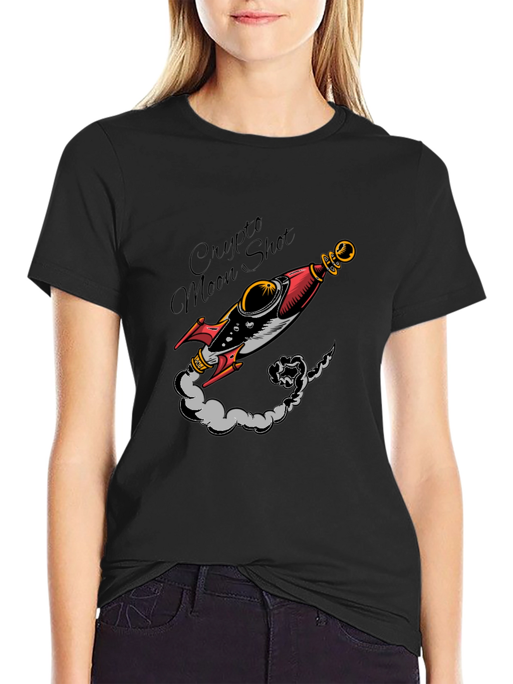 Crypto Moon Shot Graphic T-Shirt