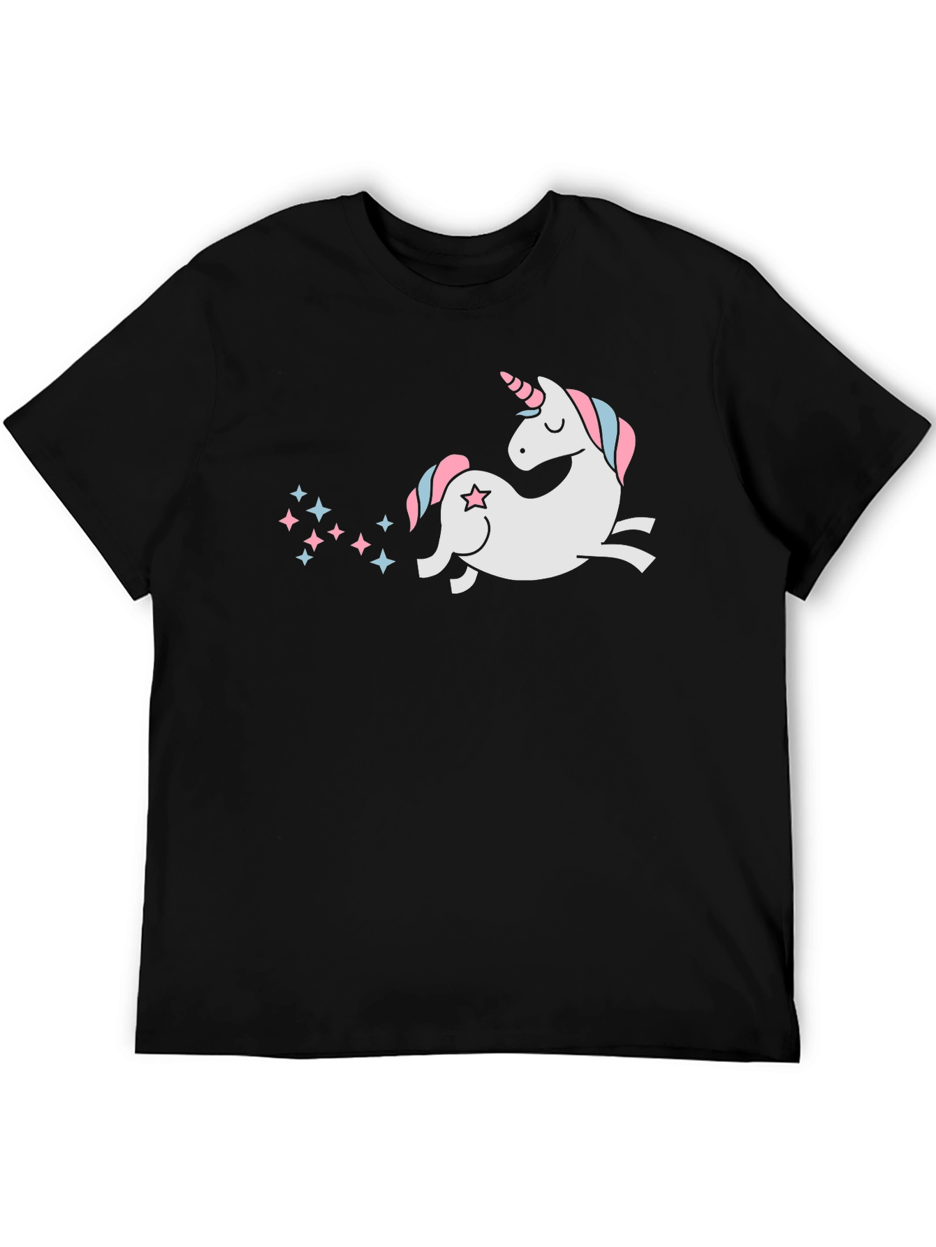 Unicorn Graphic Tee - Black Cotton Comfort