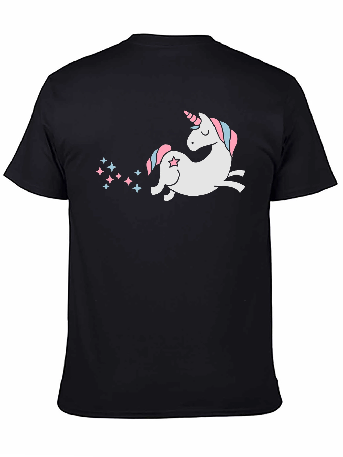 Unicorn Graphic Tee - Black Cotton Comfort