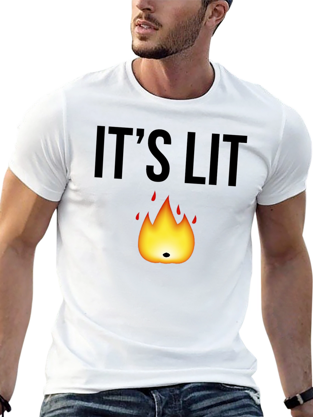Its Lit T-Shirt - Black Graphic Tee