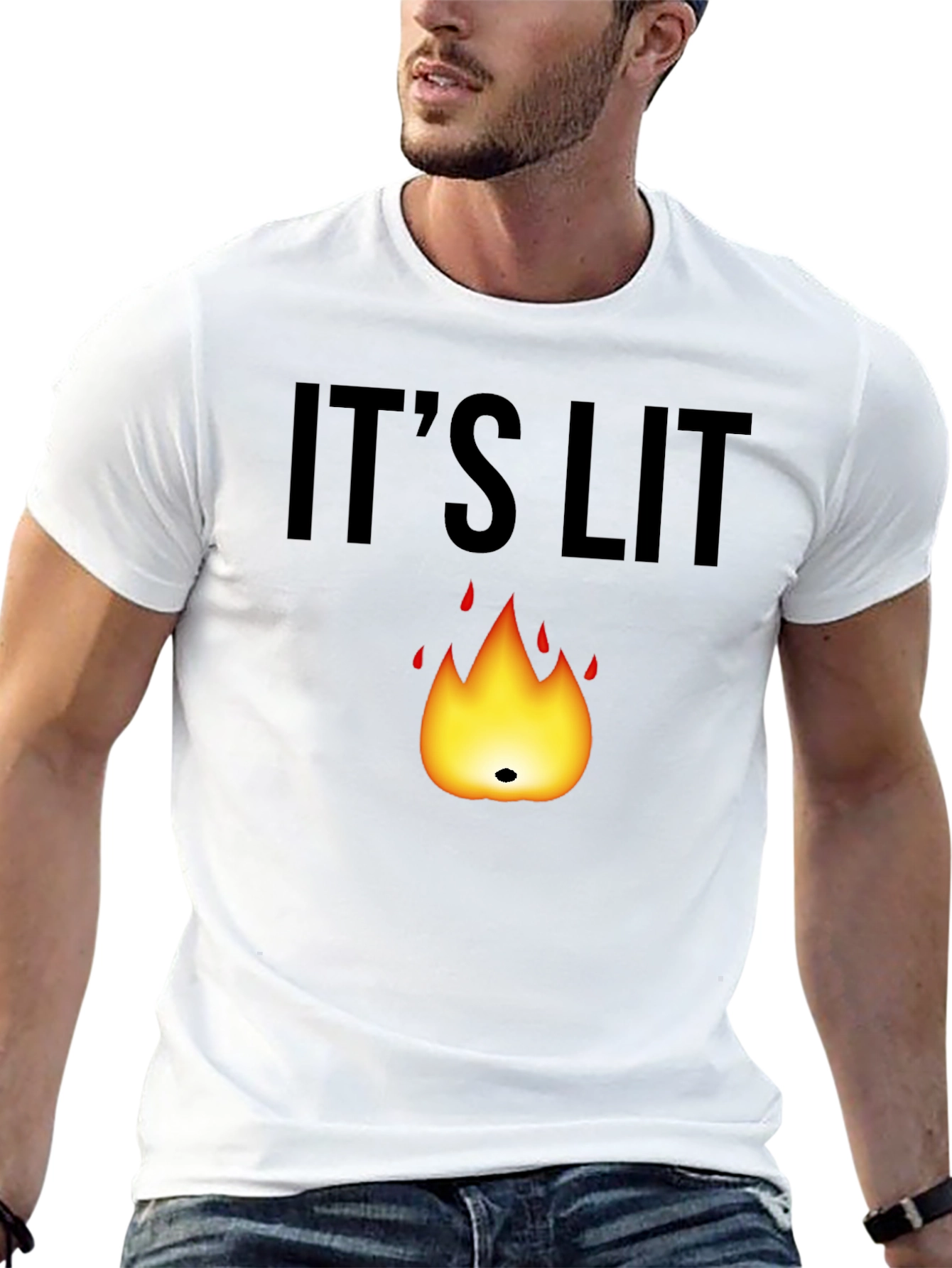 Its Lit T-Shirt - Black Graphic Tee