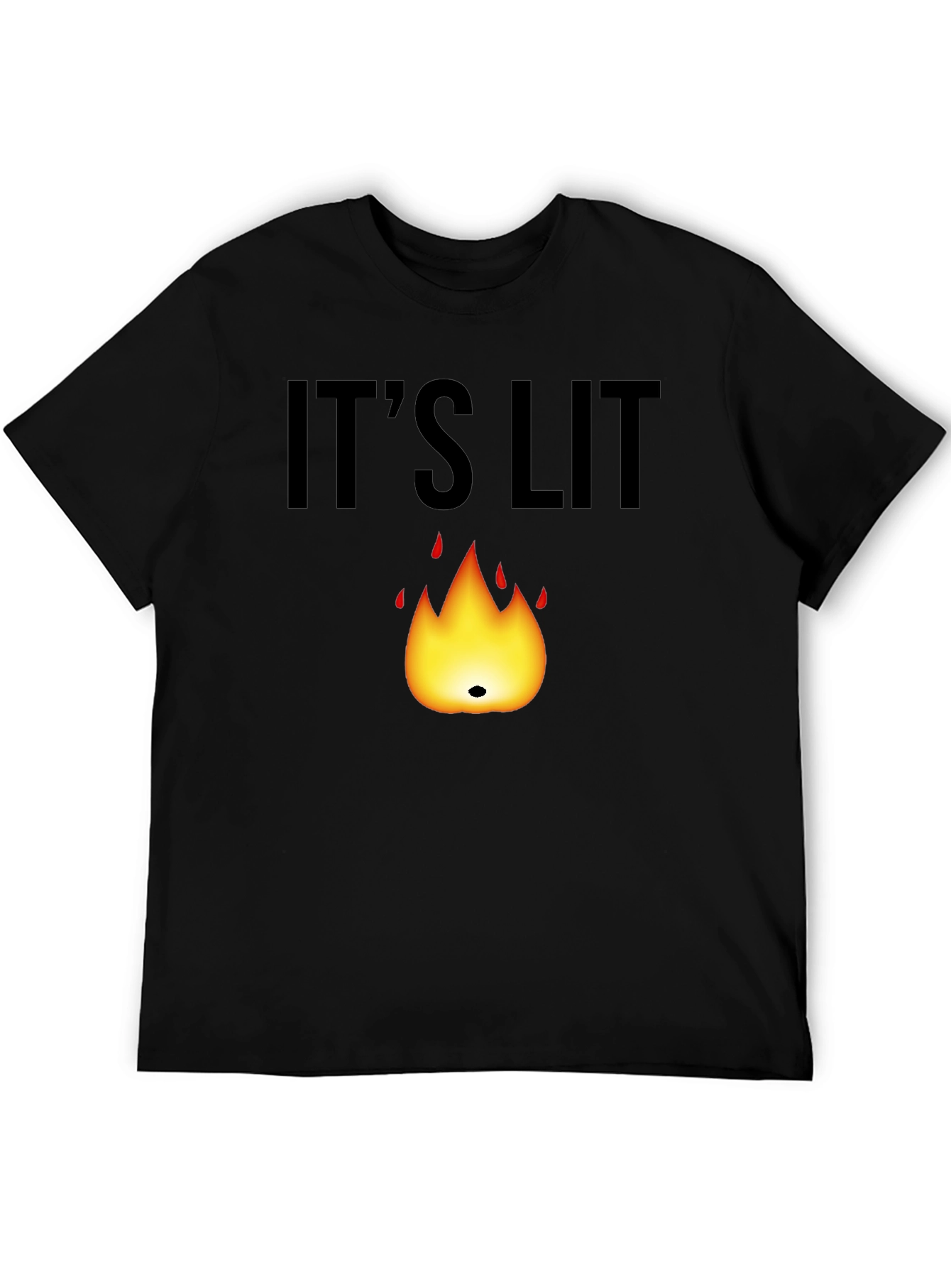 Its Lit T-Shirt - Black Graphic Tee