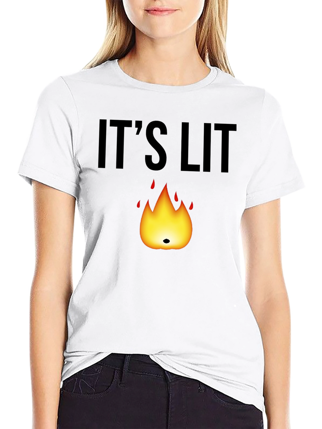 Its Lit T-Shirt - Black Graphic Tee