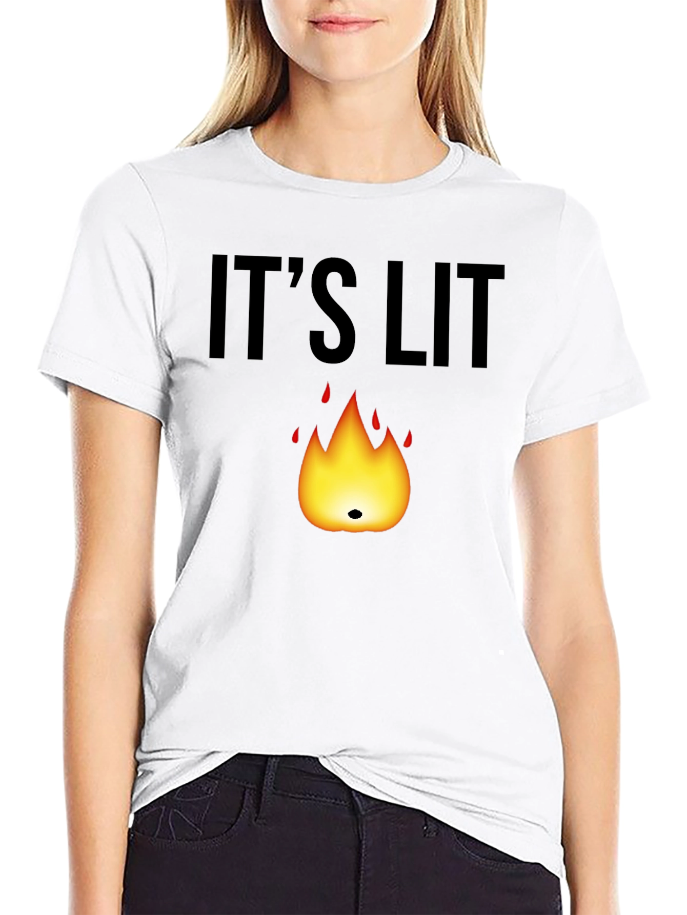 Its Lit T-Shirt - Black Graphic Tee