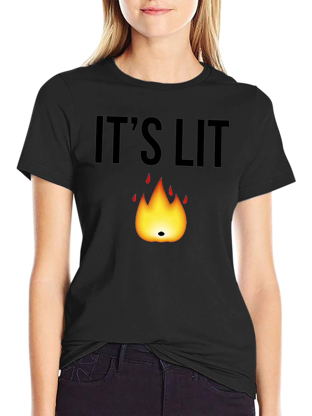 Its Lit T-Shirt - Black Graphic Tee