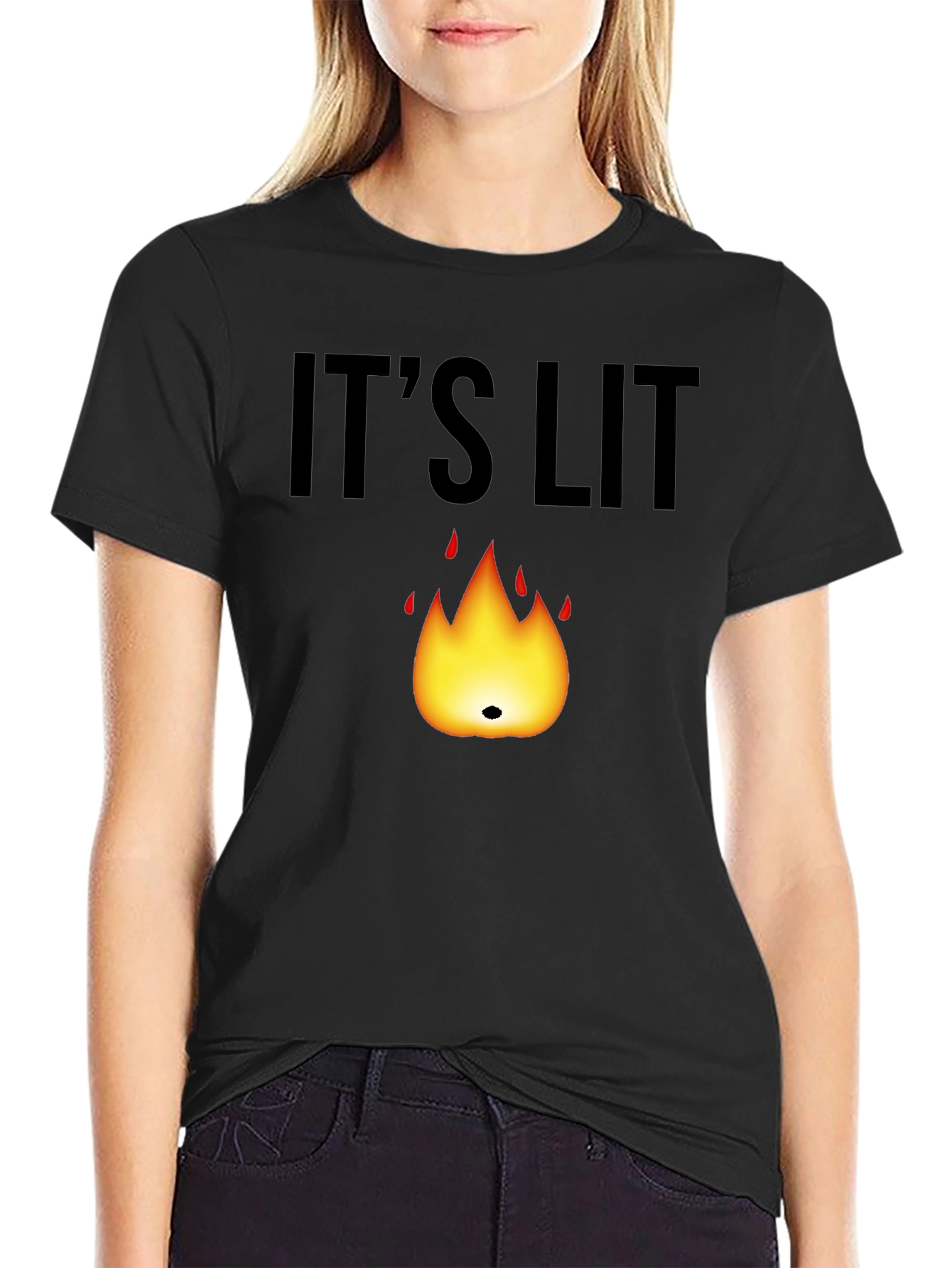 Its Lit T-Shirt - Black Graphic Tee