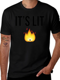 Its Lit T-Shirt - Black Graphic Tee