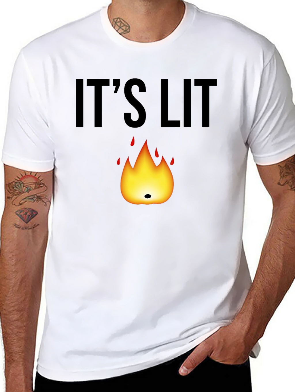 Its Lit T-Shirt - Black Graphic Tee