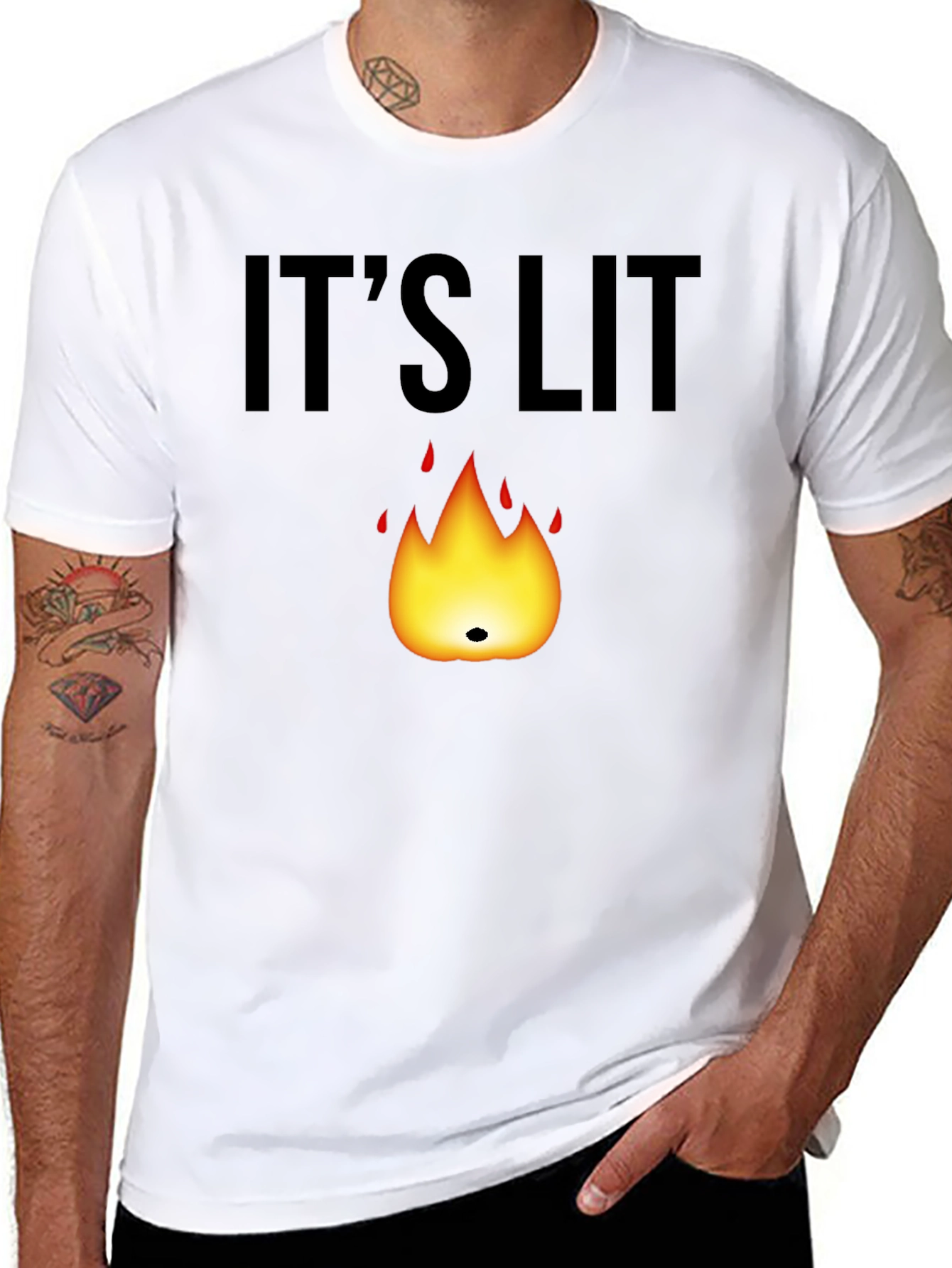Its Lit T-Shirt - Black Graphic Tee
