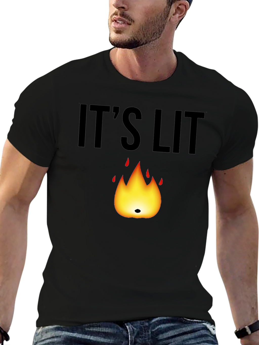 Its Lit T-Shirt - Black Graphic Tee