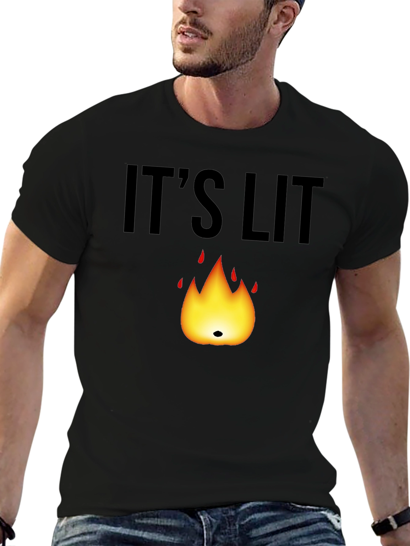 Its Lit T-Shirt - Black Graphic Tee