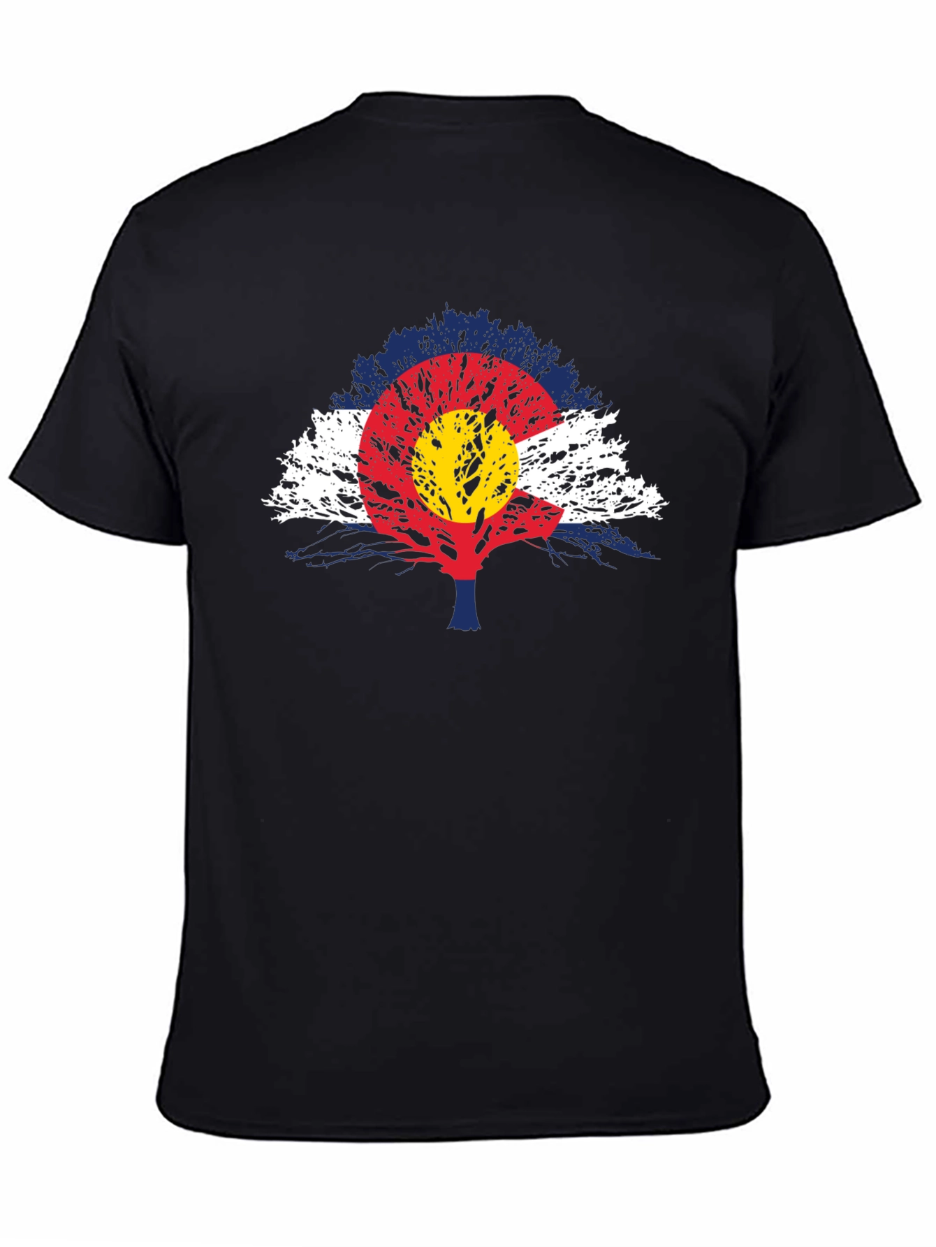 Colorado Flag Tree Mens T-Shirt