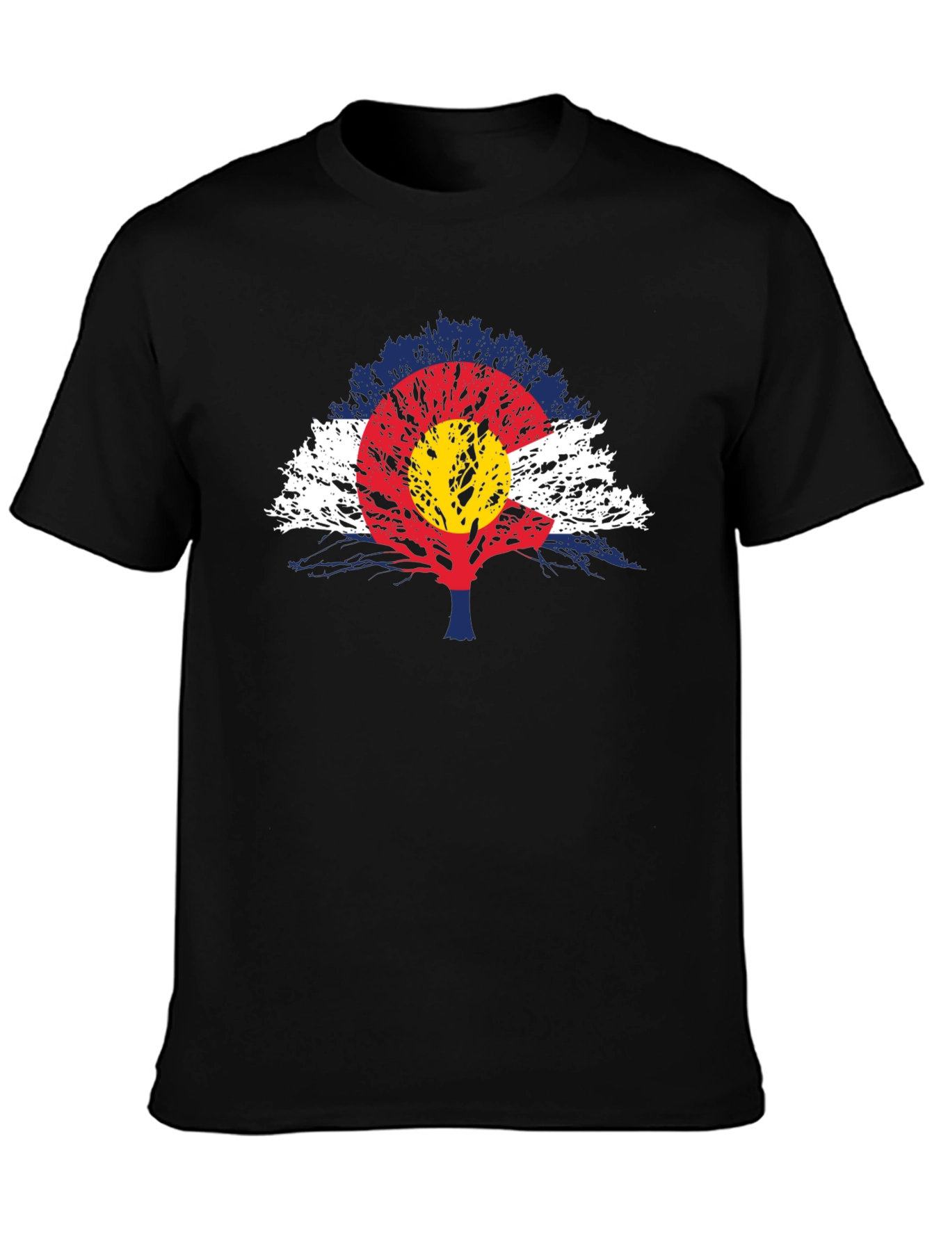Colorado Flag Tree Mens T-Shirt
