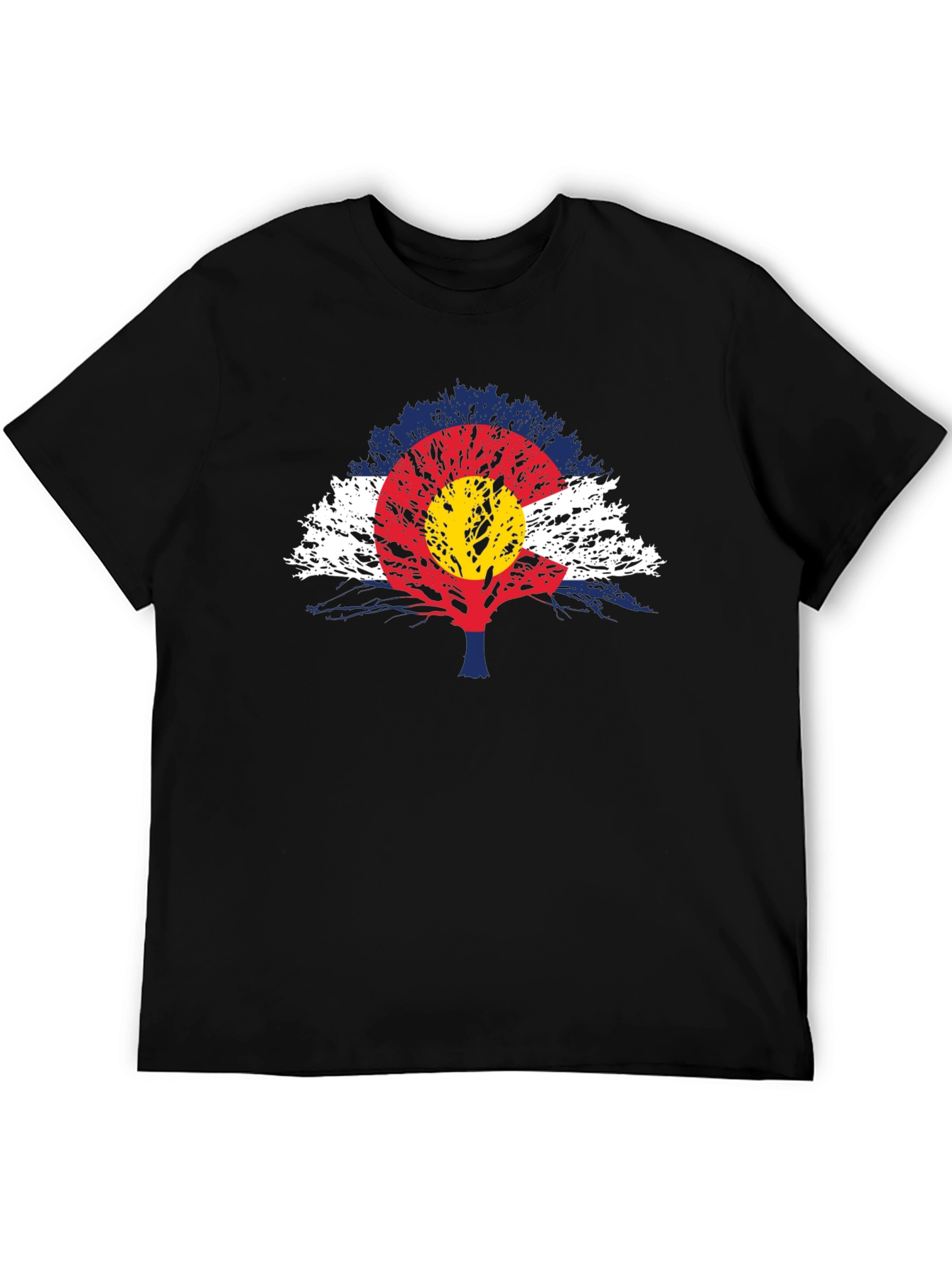 Colorado Flag Tree Mens T-Shirt