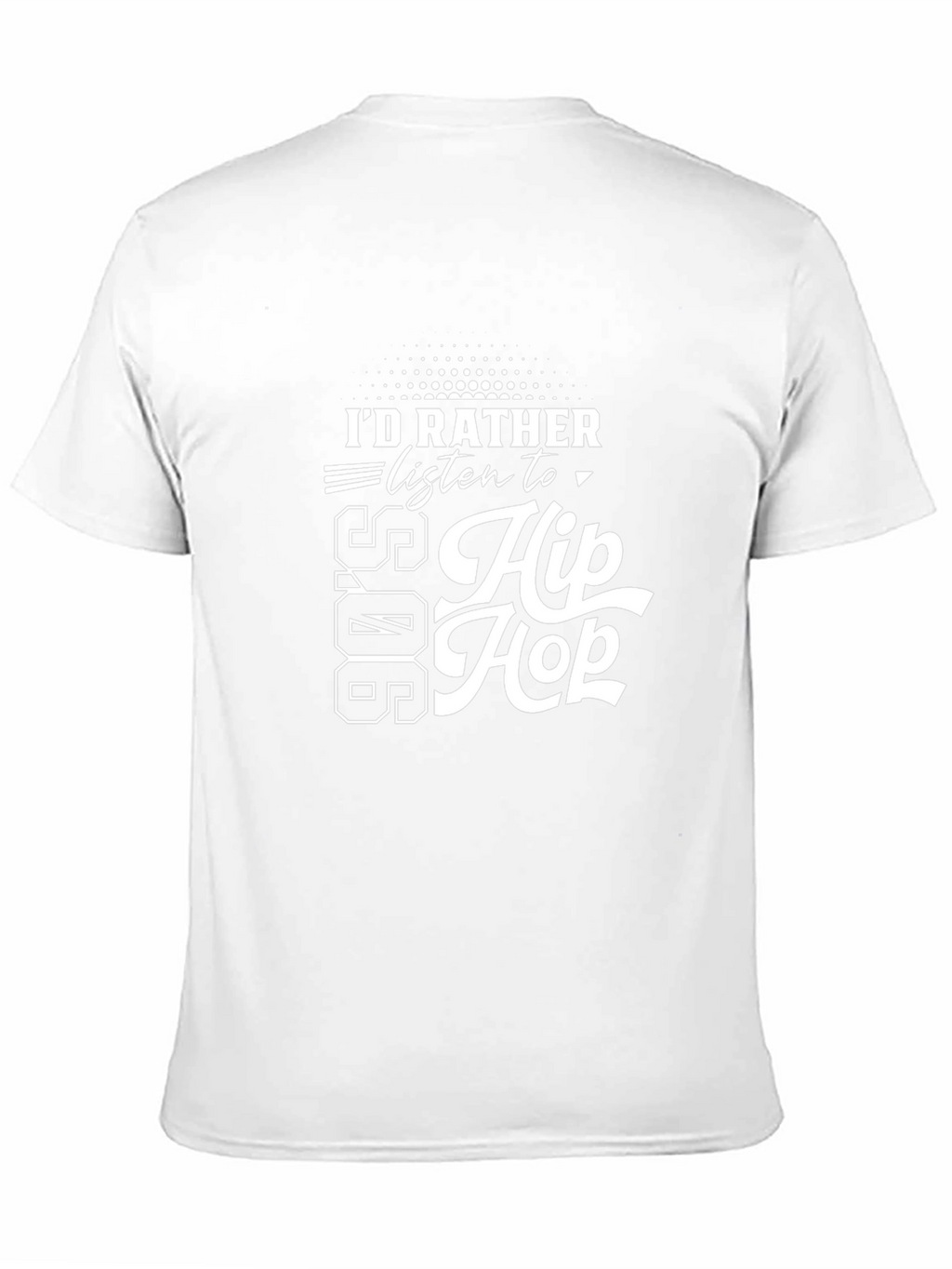 90s Hip Hop Graphic Tee - Black Cotton T-Shirt