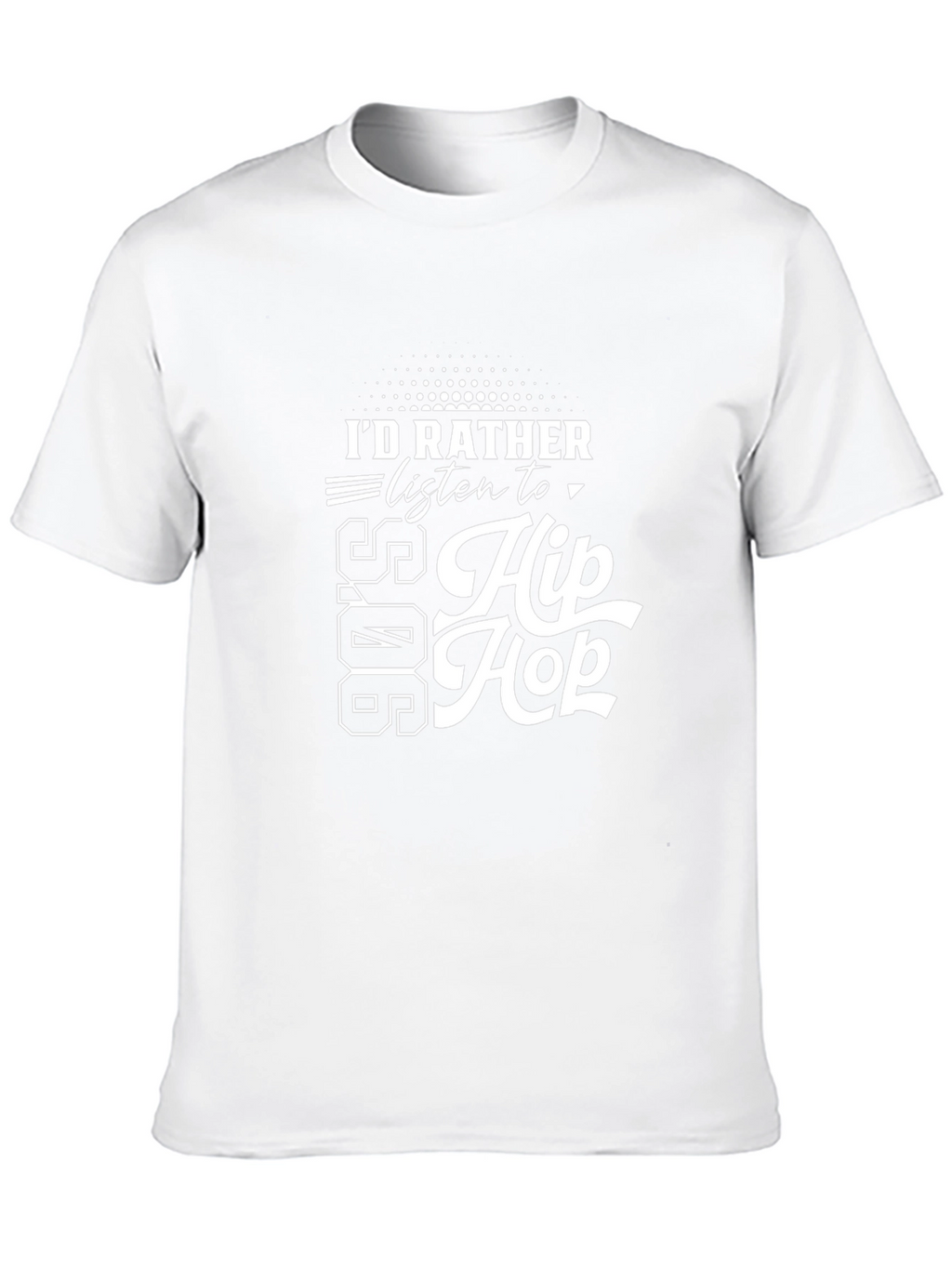 90s Hip Hop Graphic Tee - Black Cotton T-Shirt