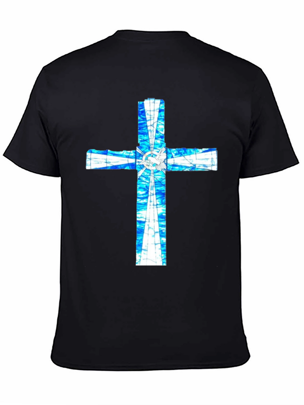 Stained Glass Cross Graphic T-Shirt