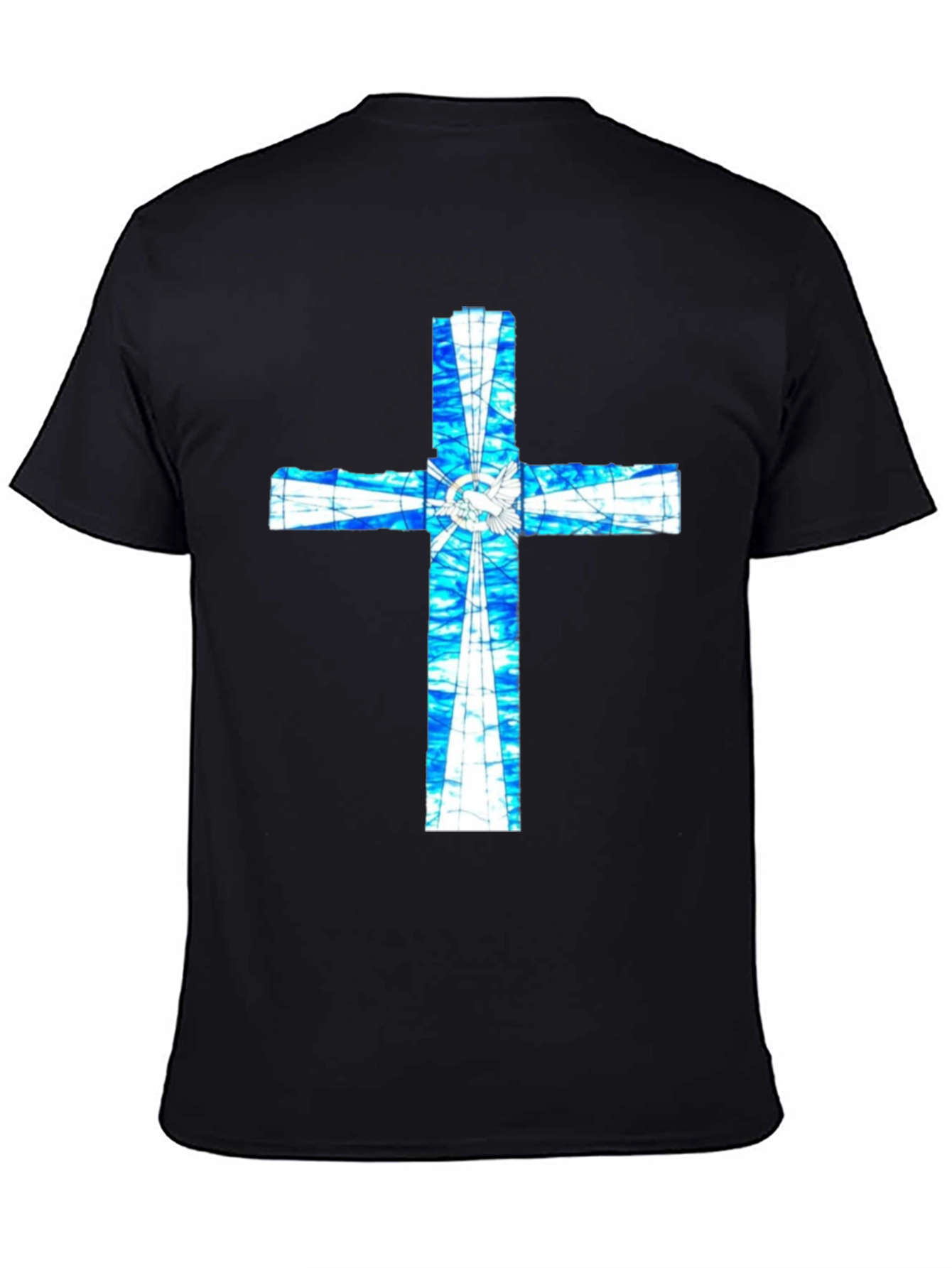 Stained Glass Cross Graphic T-Shirt